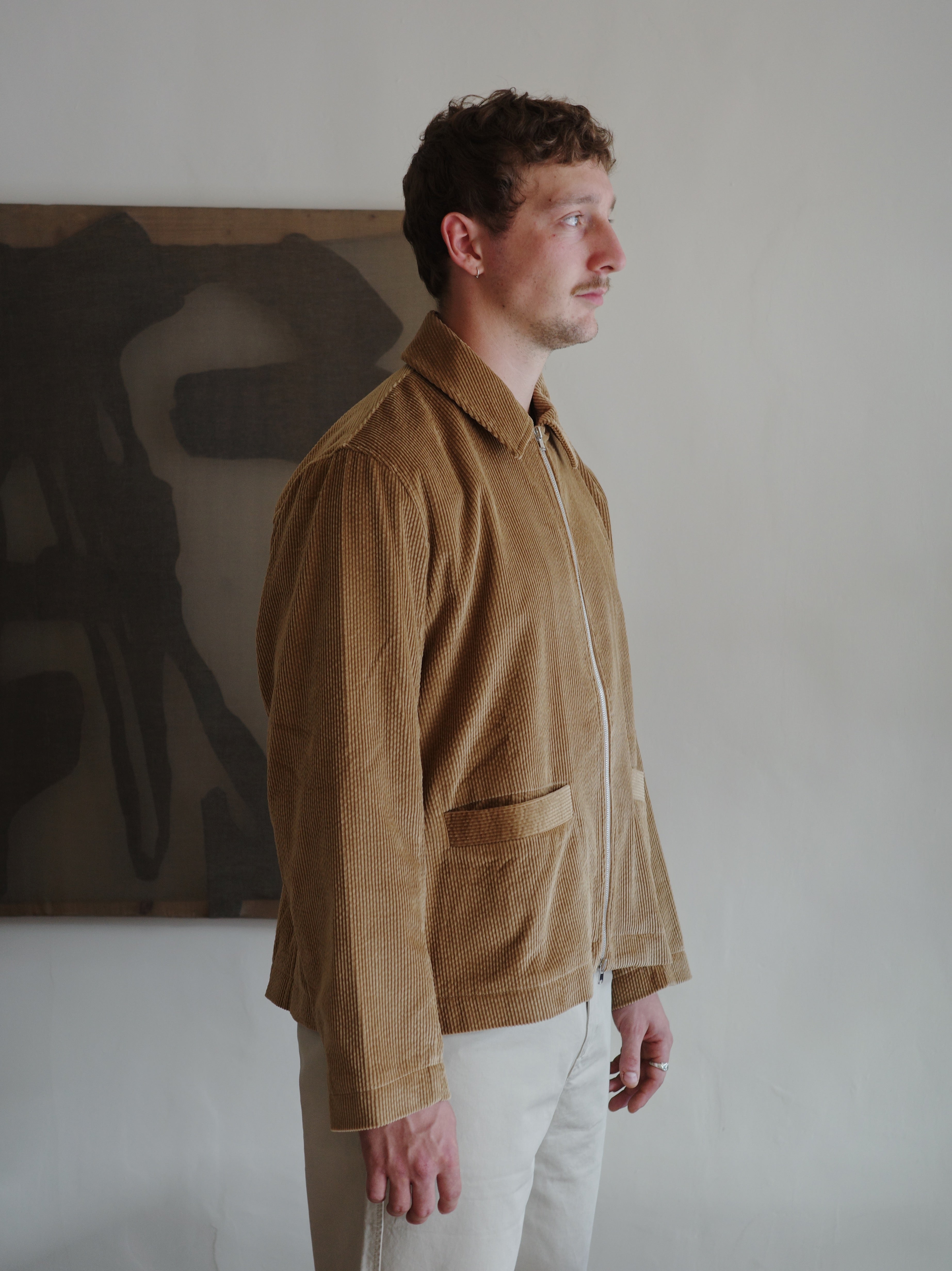 Cawley Sandy Jacket 8-Wale Corduroy - Tan