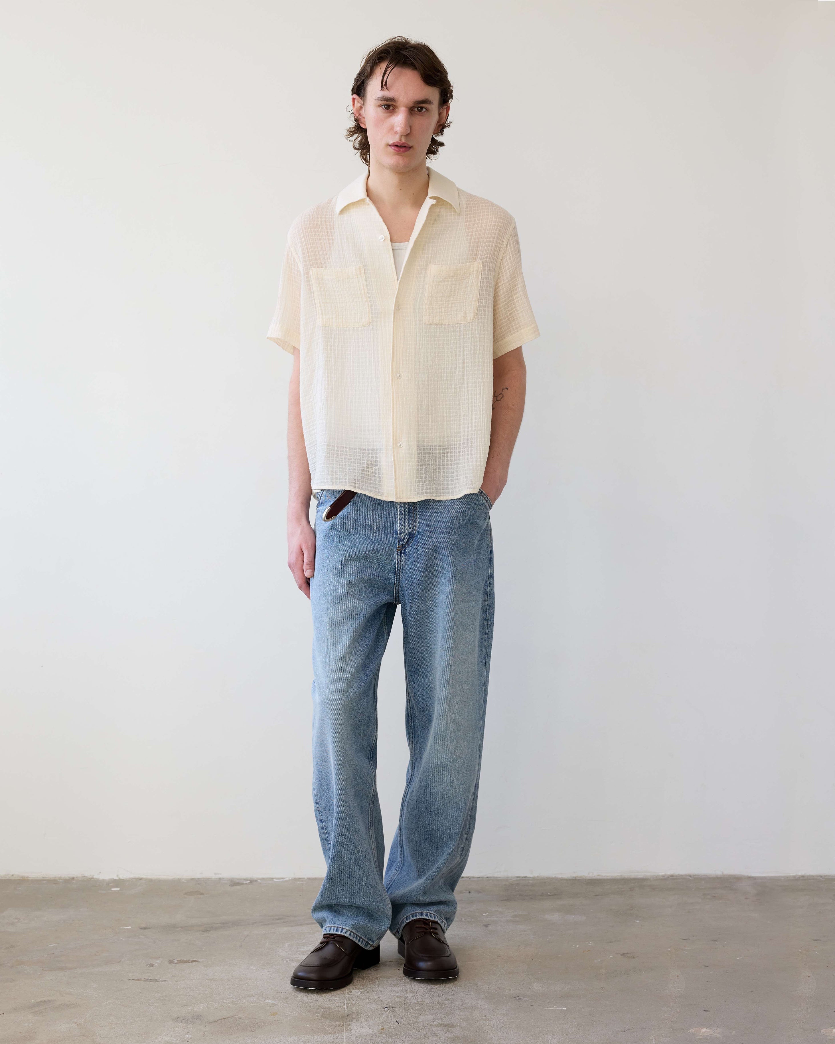 Carter Young Luis Shirt - Cream Check