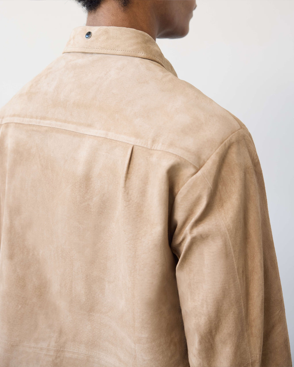 Carter Young Suede Western Shirt - Almond