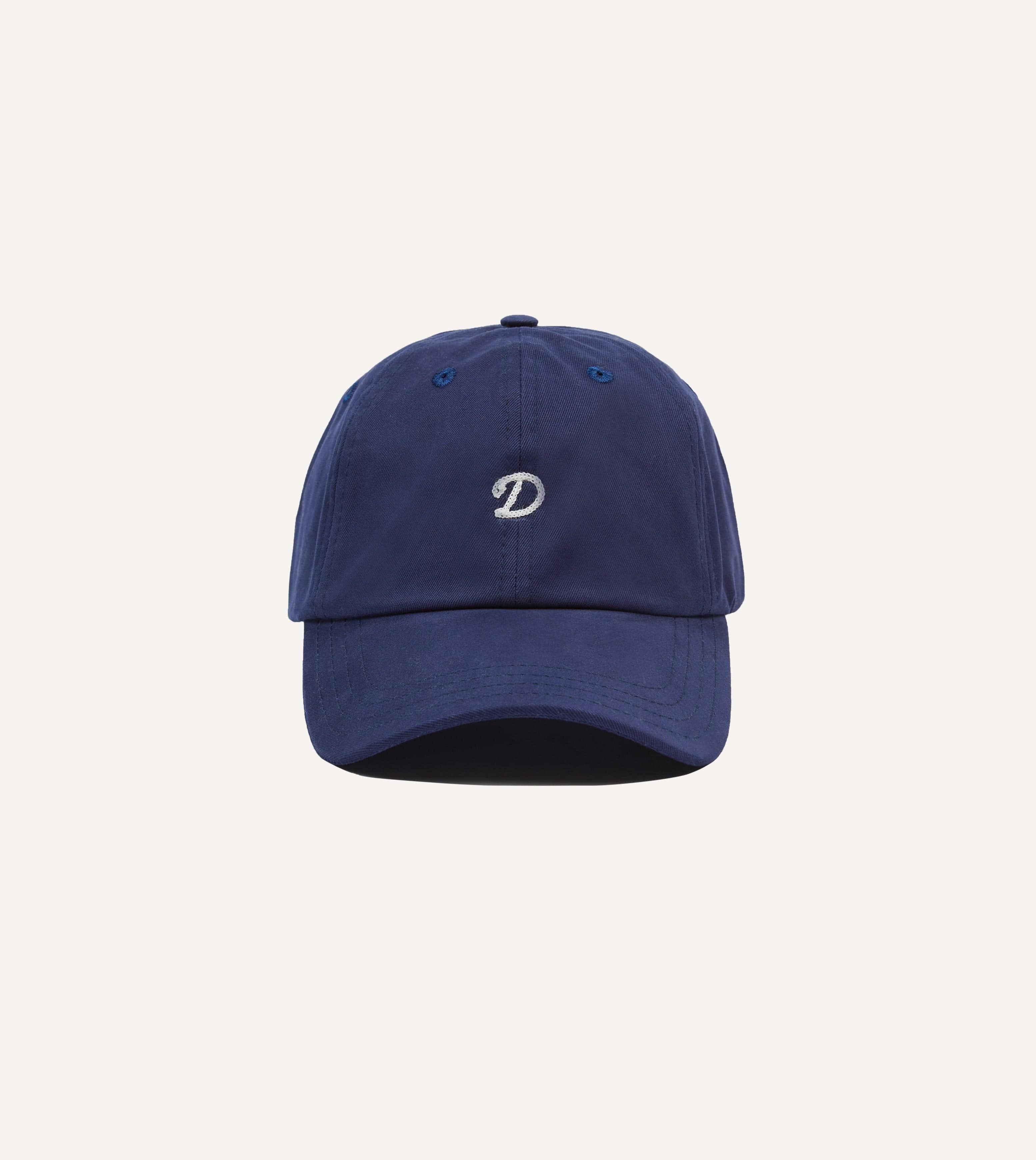 Drake's Chainstitched "D" Cap - Navy