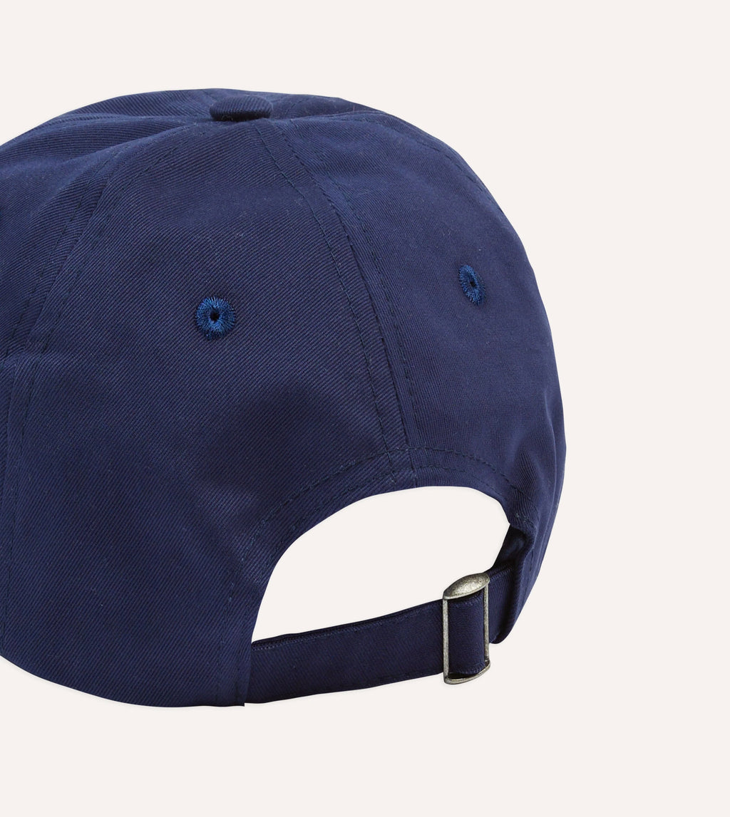 Drake's Chainstitched "D" Cap - Navy