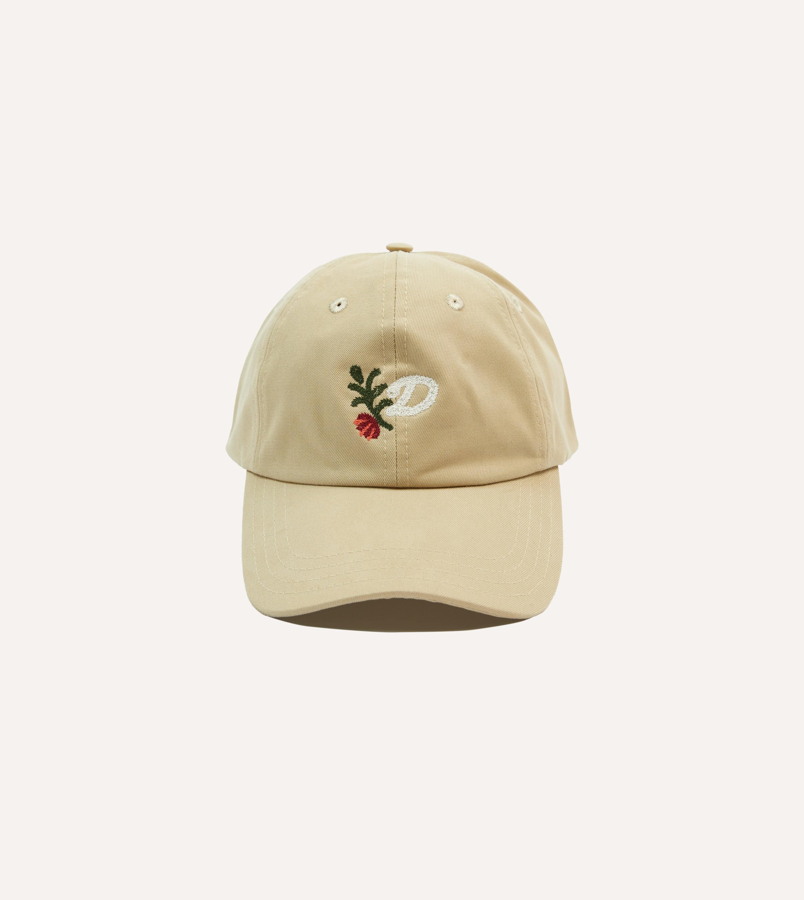 Drake's D Flower Baseball Cap - Sand