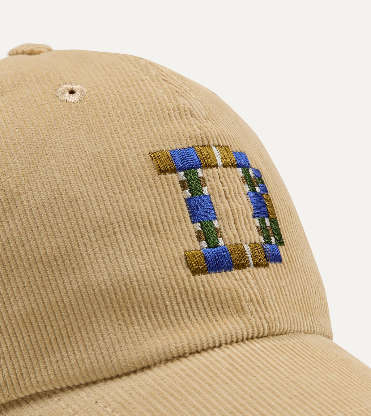 Drake's D 1977 Cord Baseball Cap - Sand