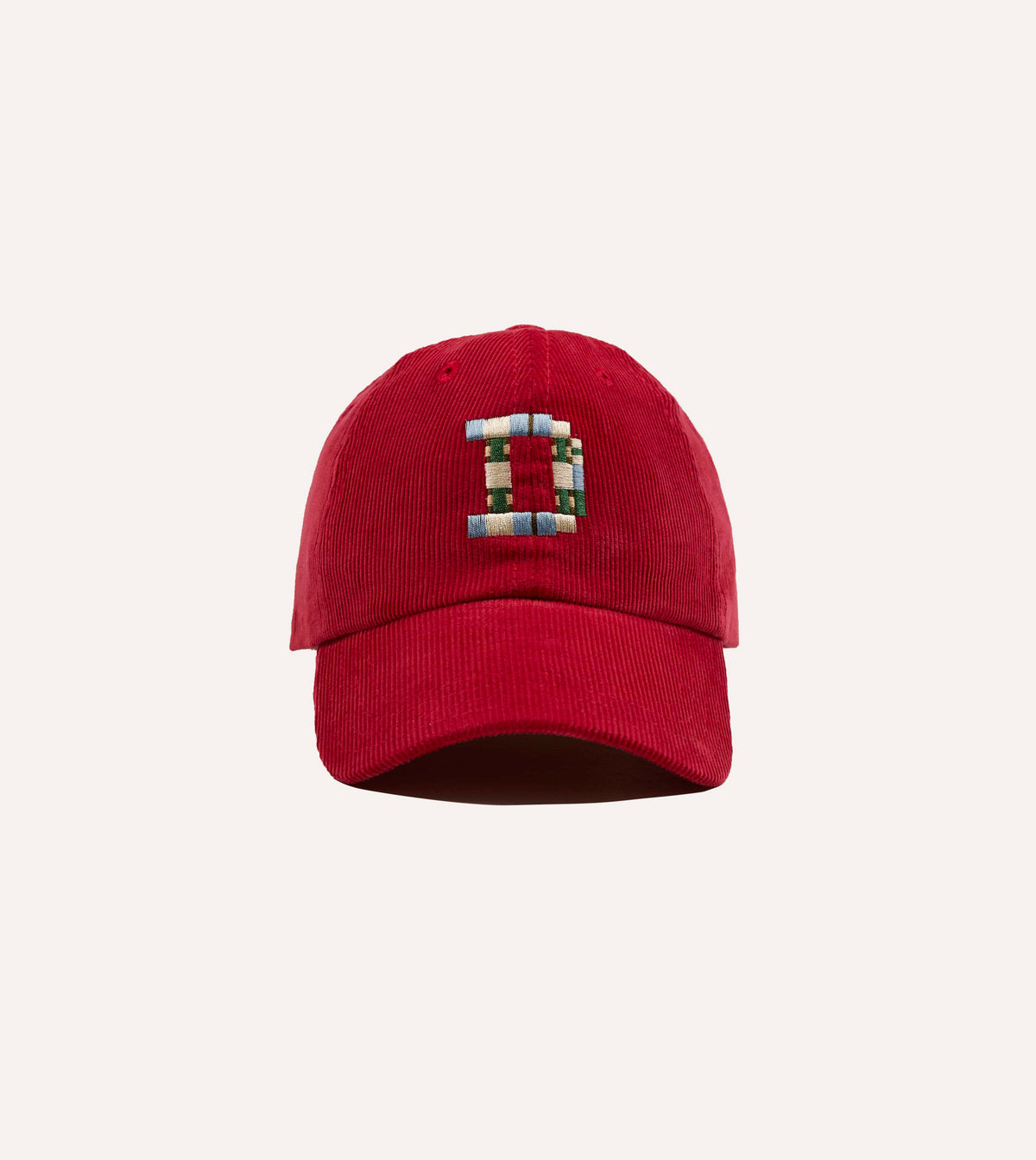 Drake's D 1977 Cord Baseball Cap - Red