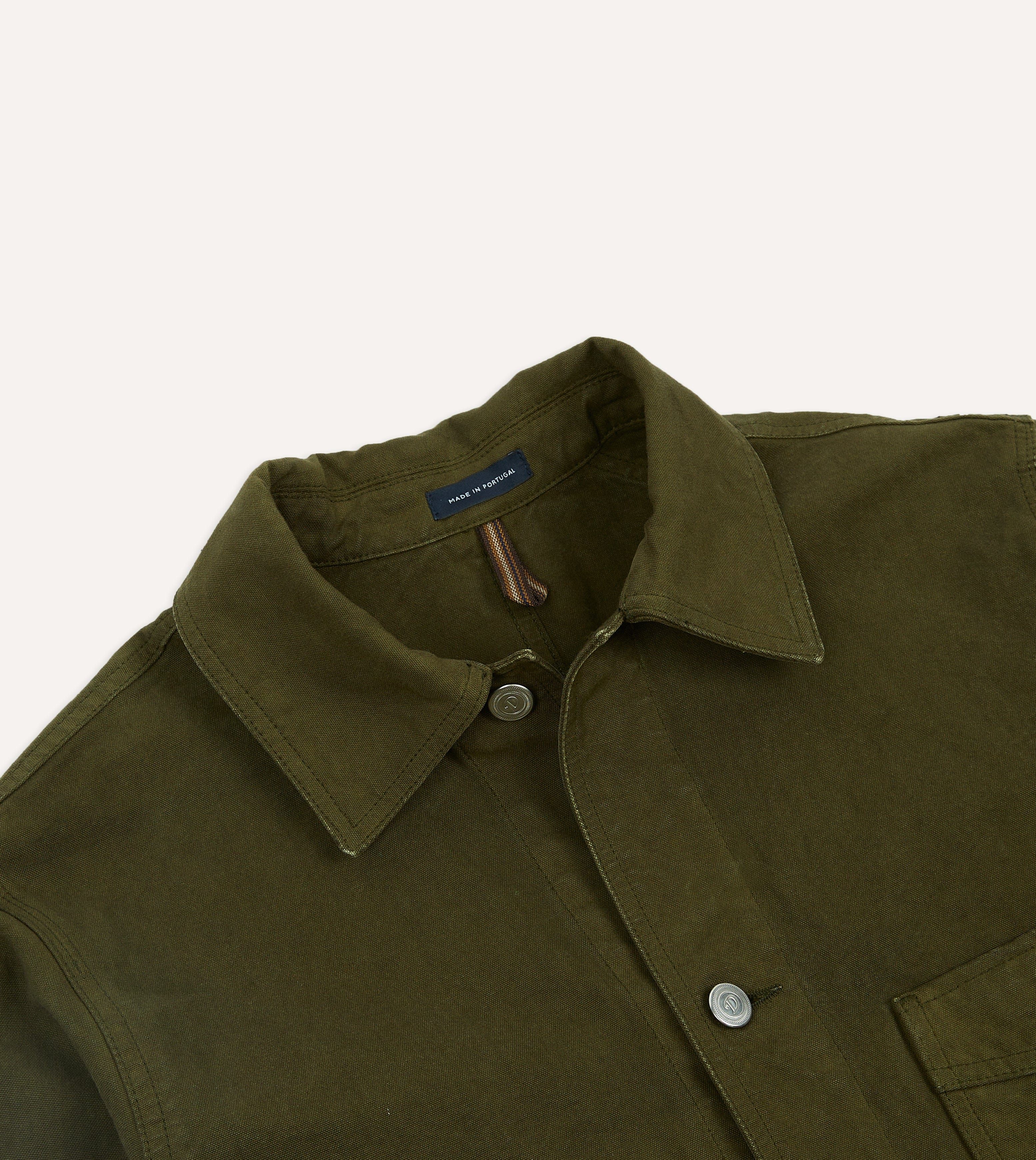 Drake's Duck Cotton Canvas Chore - Olive