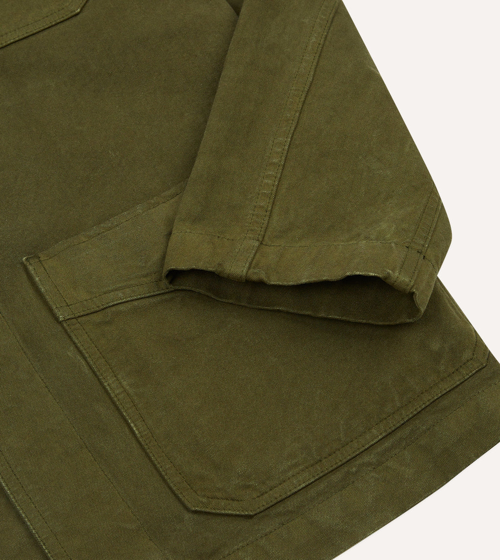 Drake's Duck Cotton Canvas Chore - Olive