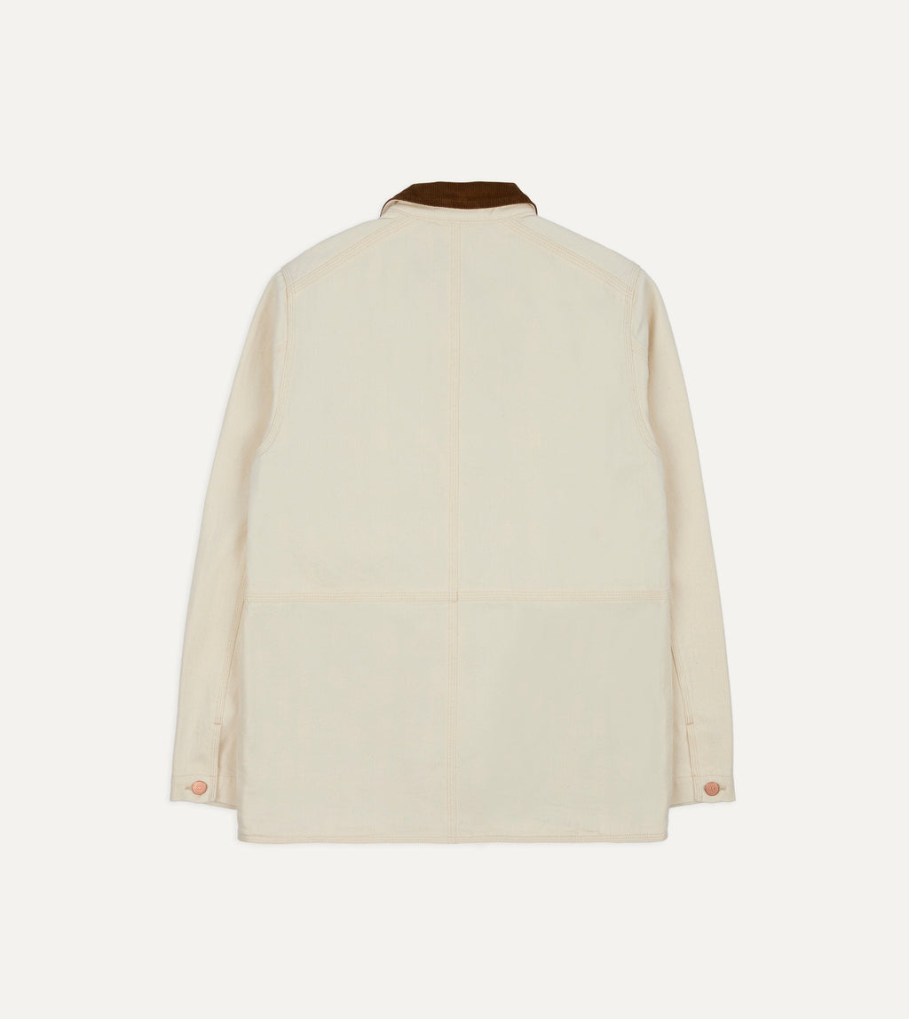 Drake's Denim Welder Jacket - Ecru