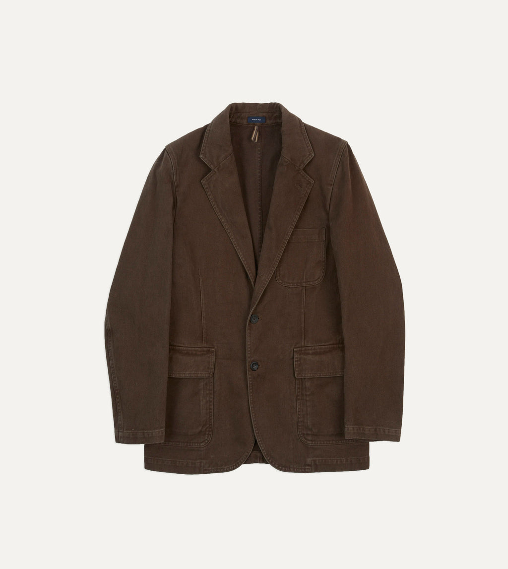 Drake's Mk.1 Heavy Cotton Twill Games Blazer - Cocoa