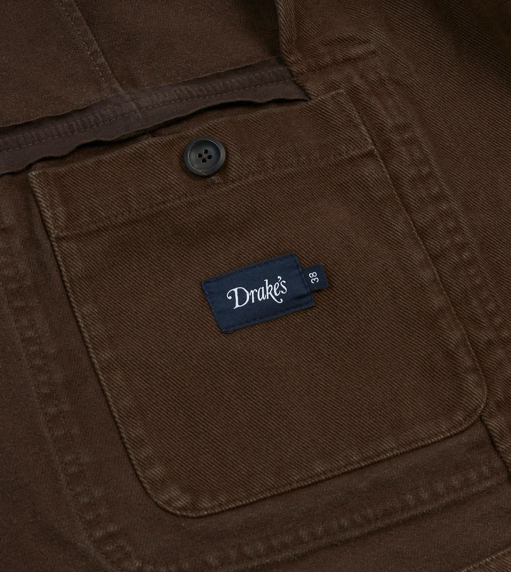 Drake's Mk.1 Heavy Cotton Twill Games Blazer - Cocoa