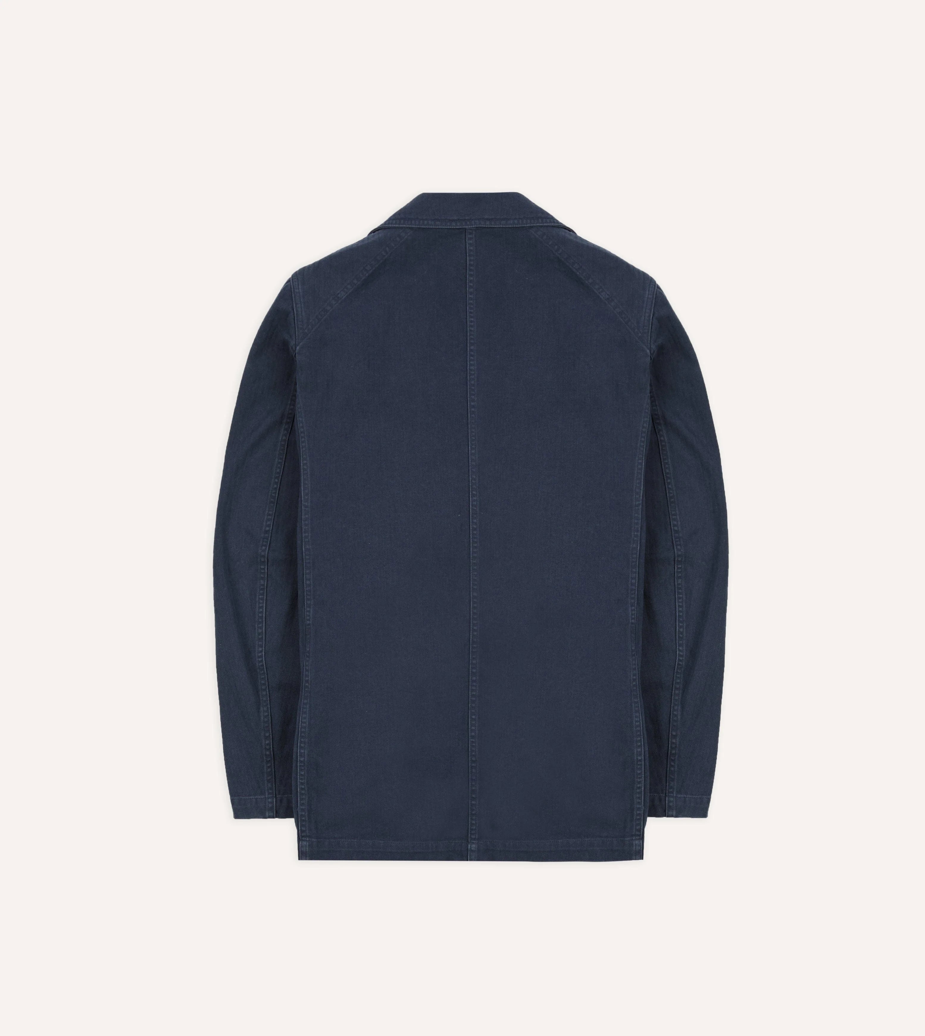 Drake's Mk.1 Herringbone Games Blazer - Navy