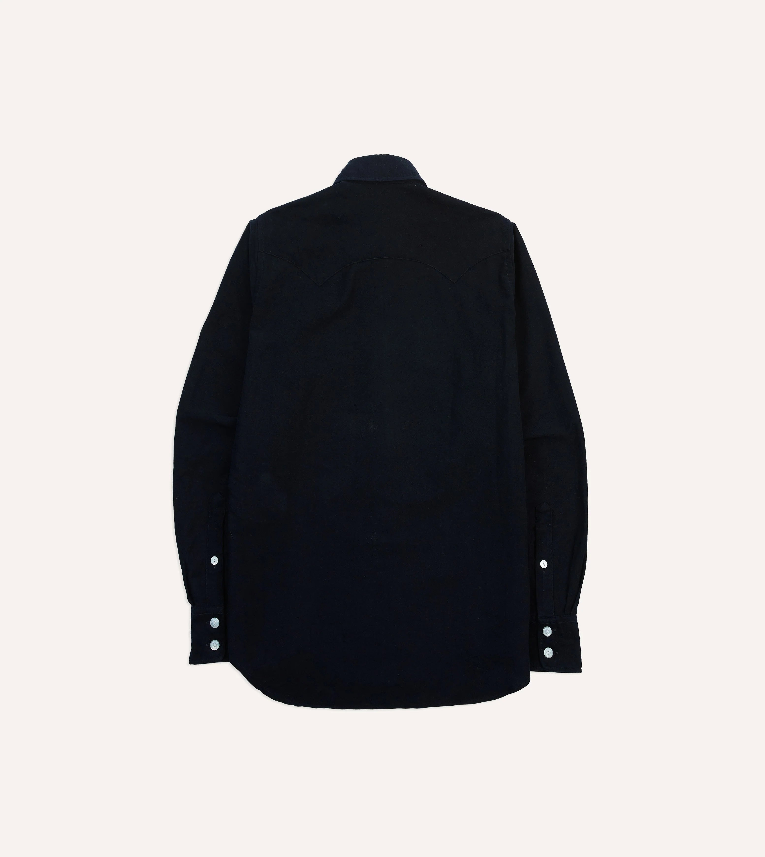 Drake's Moleskin Western Shirt - Navy