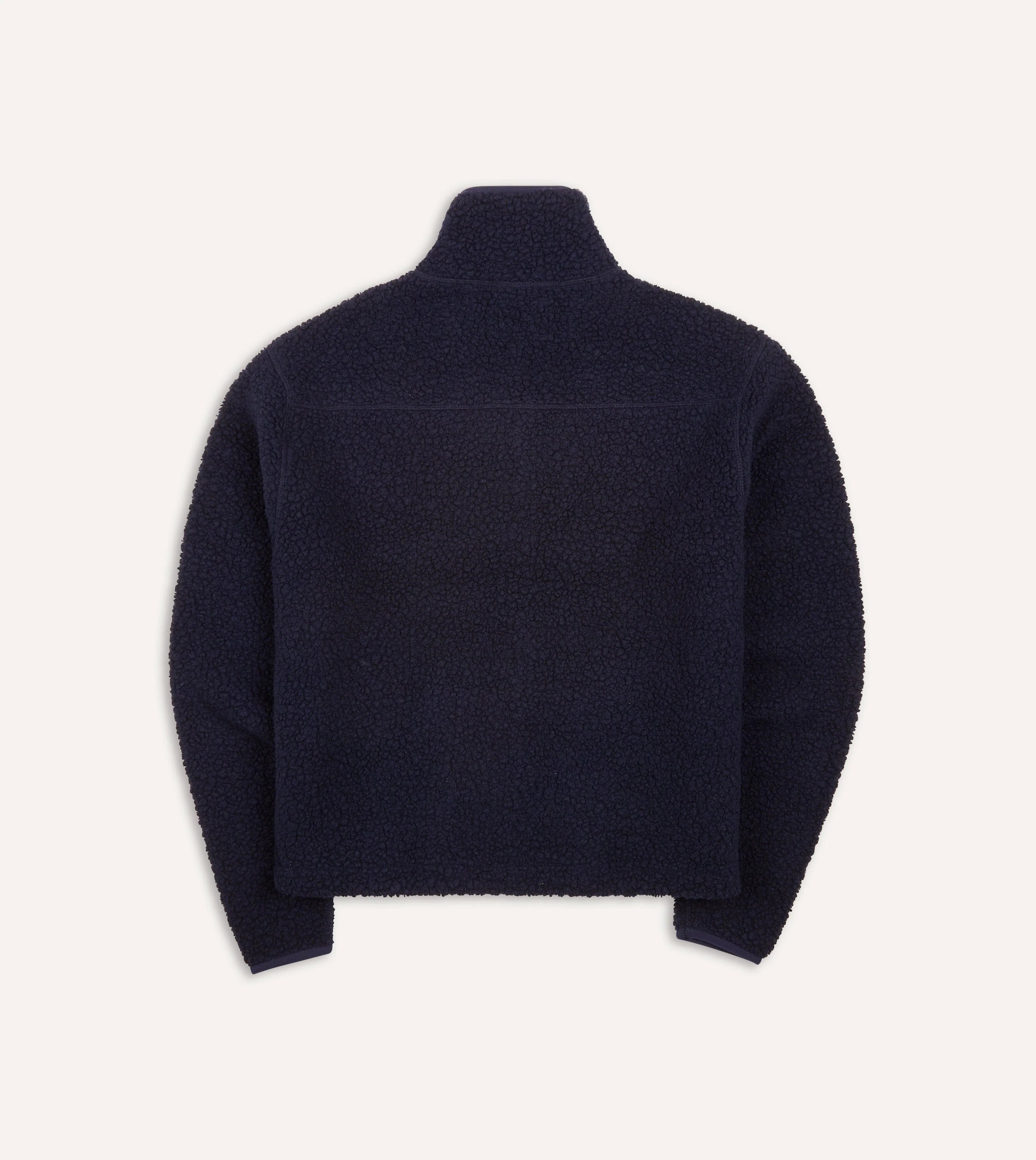 Drake's Boucle Wool Fleece Jacket - Navy