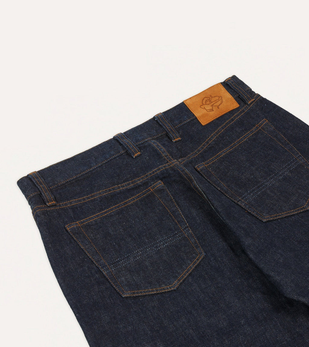 Drake's 5-Pocket Japanese Selvedge Mid Jean - Indigo