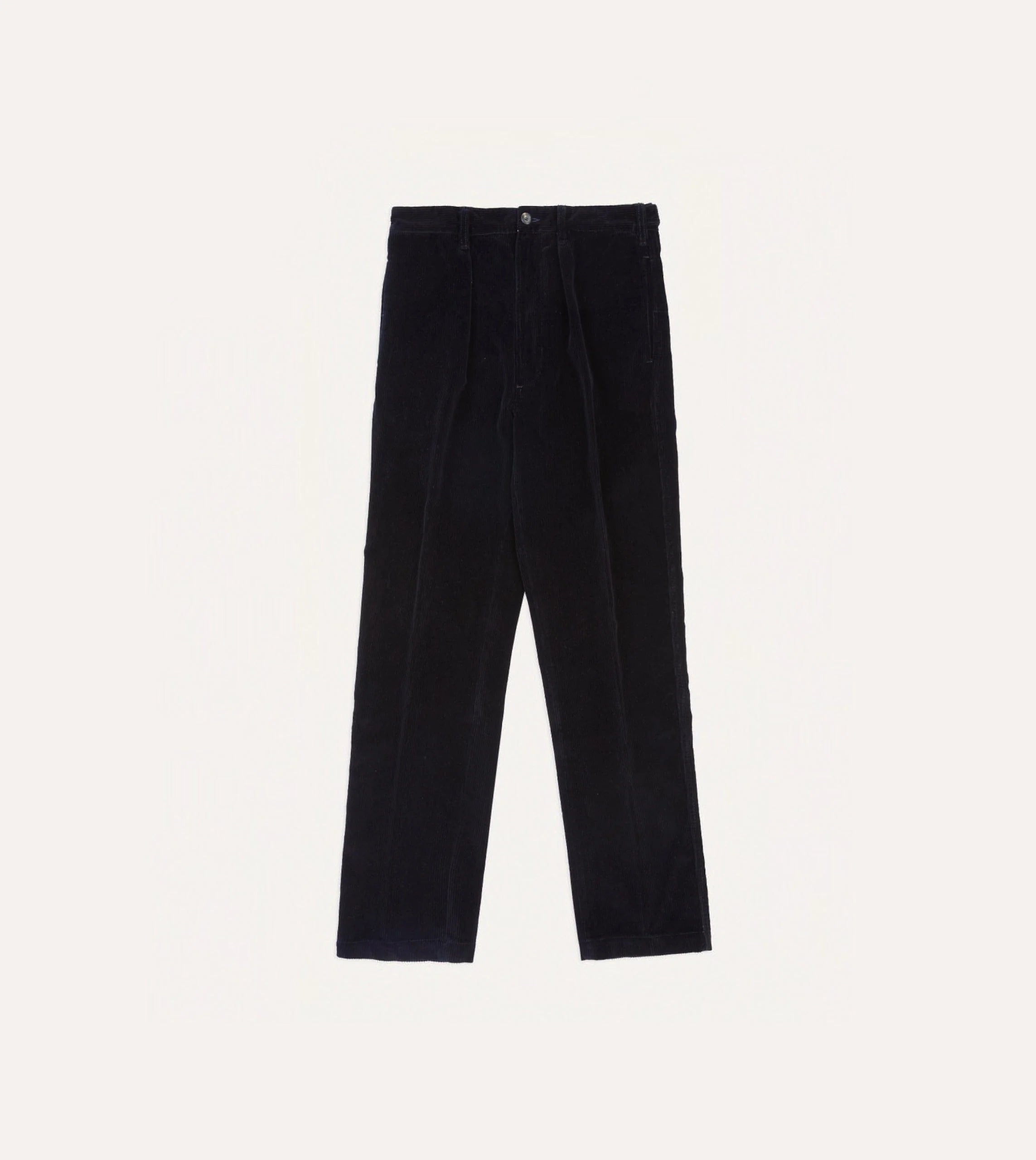 Drake's Corduroy Games Trouser - Navy
