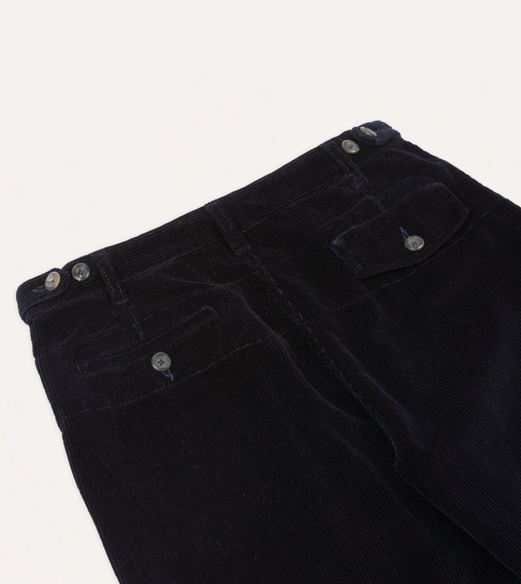Drake's Corduroy Games Trouser - Navy