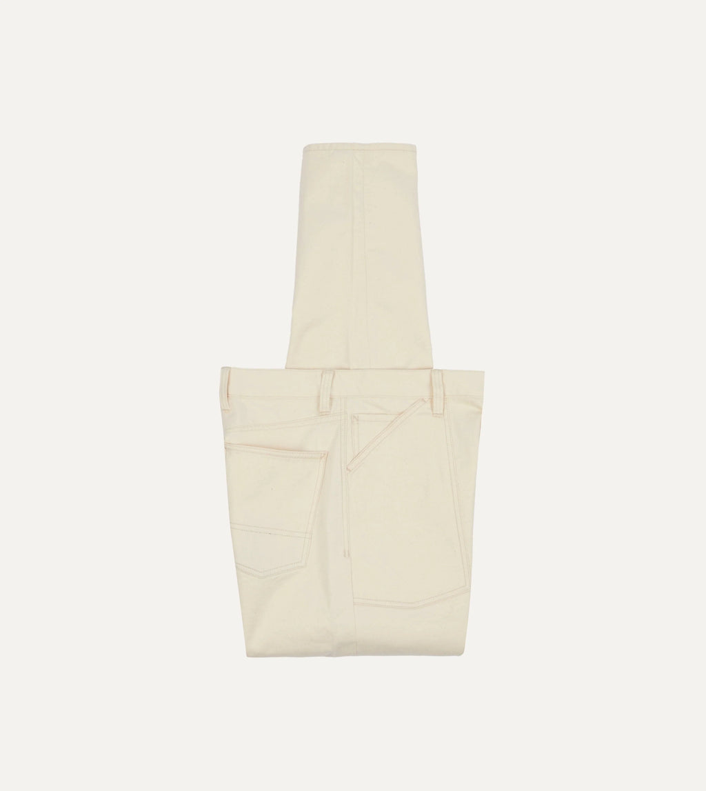 Drake's Military Satin Naval Pant - Ecru
