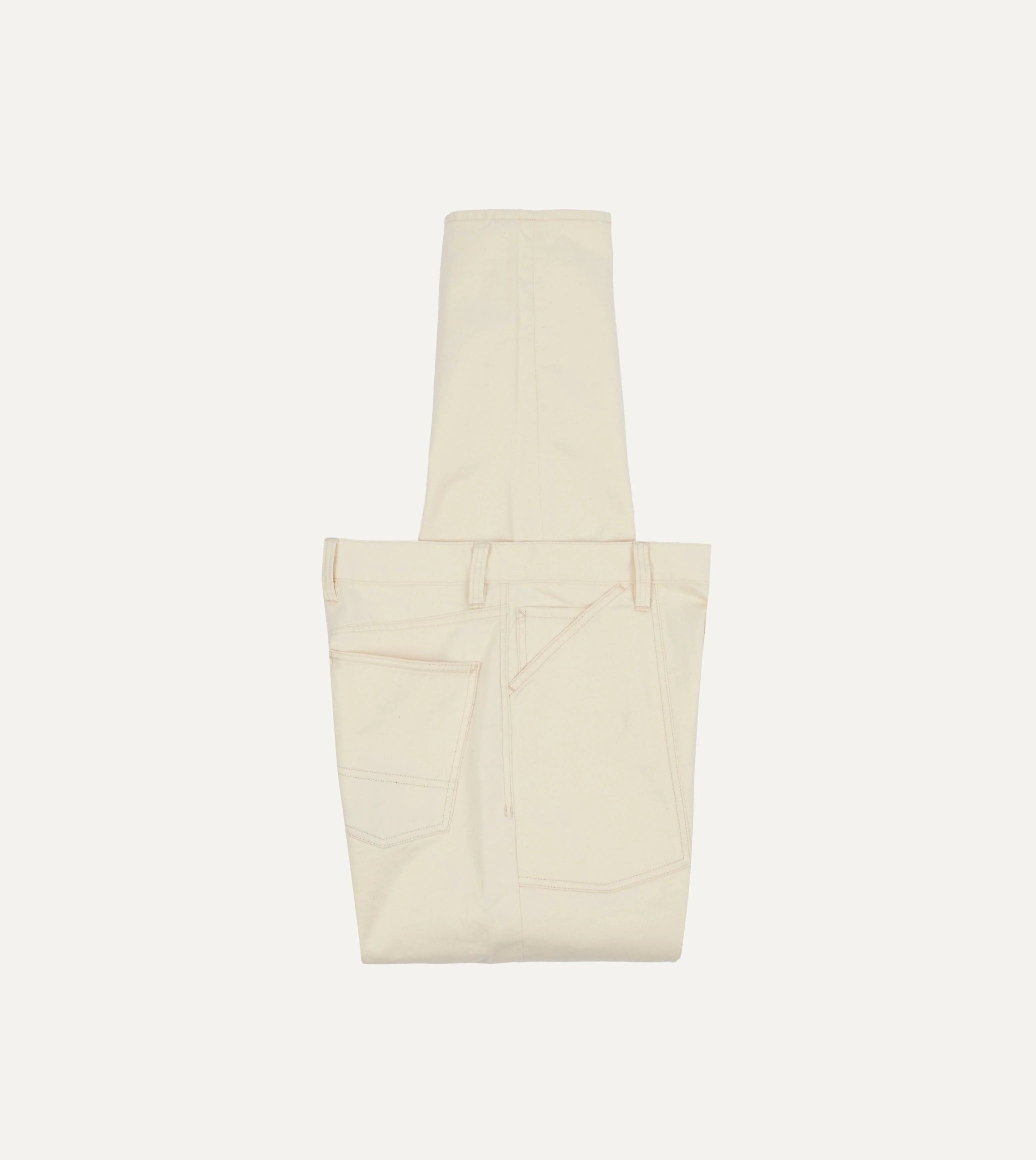 Drake's Military Satin Naval Pant - Ecru