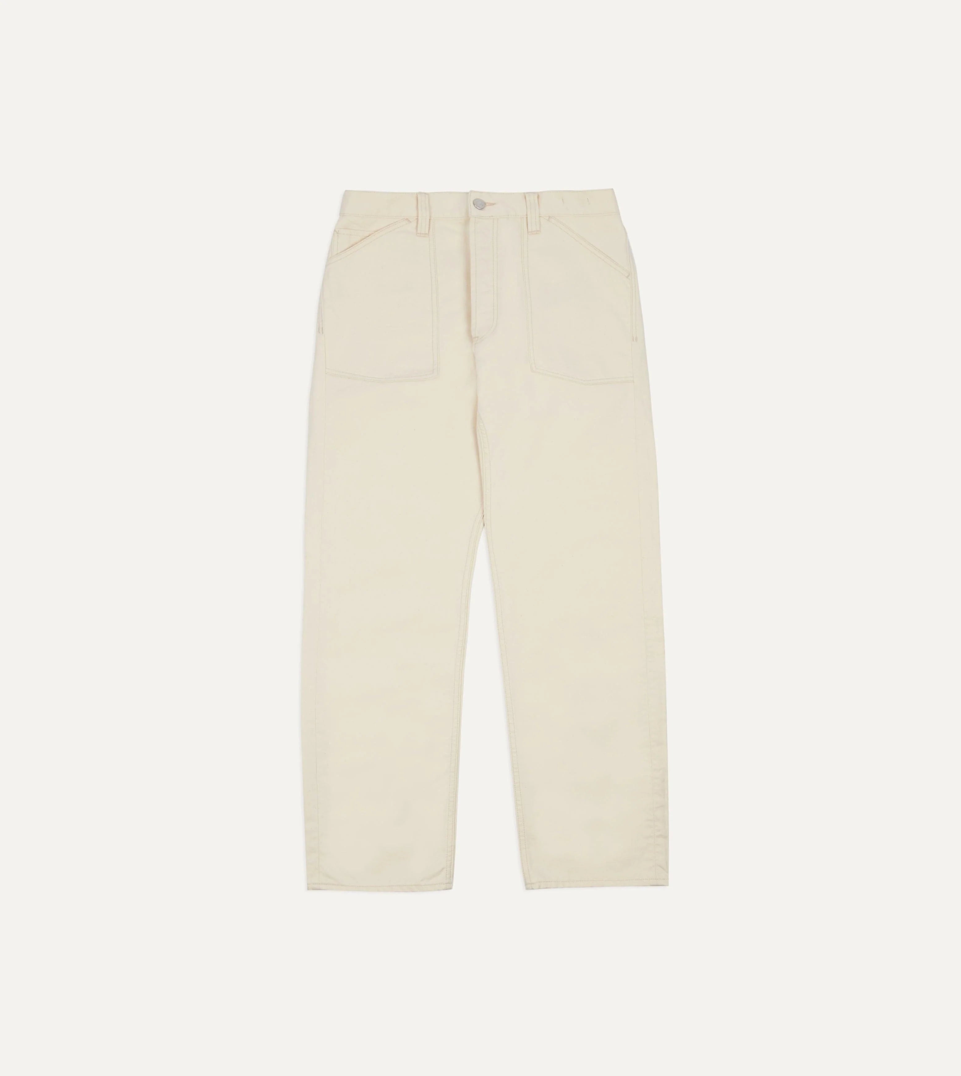 Drake's Military Satin Naval Pant - Ecru