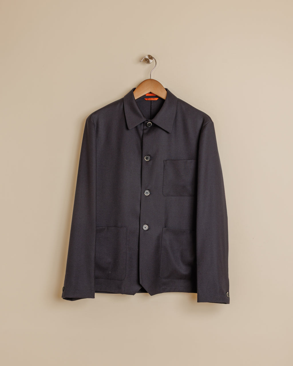 Visal Flannel Overshirt - Navy