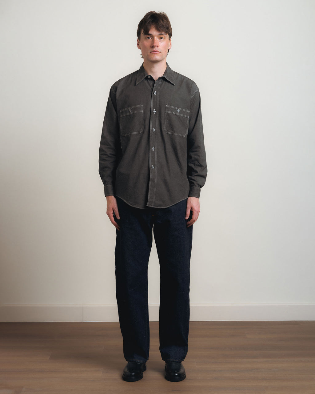 Kaptain Sunshine Work Shirt - Ink Black