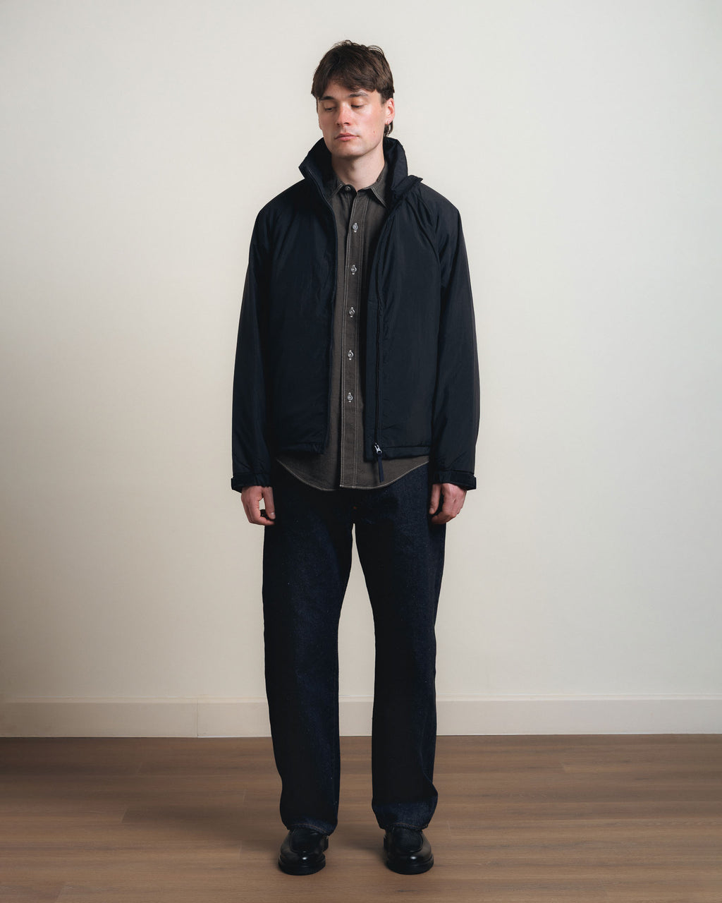 Kaptain Sunshine Shrink Nylon Puffer Jacket - Navy