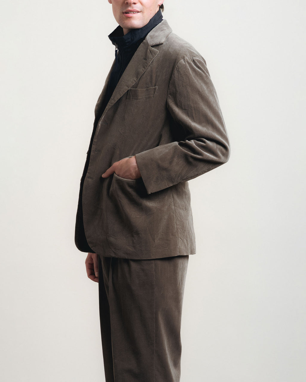 Kaptain Sunshine Cotton Corduroy 4B Jacket - Brown