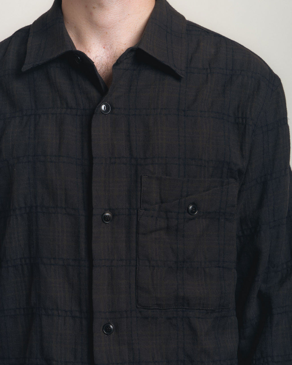 Fields Of Necessity Double Pocket Shirt - Black/Olive