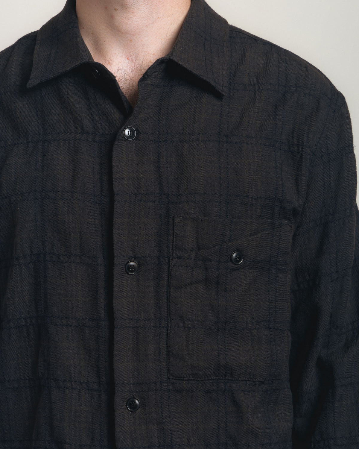 Fields Of Necessity Double Pocket Shirt - Black/Olive