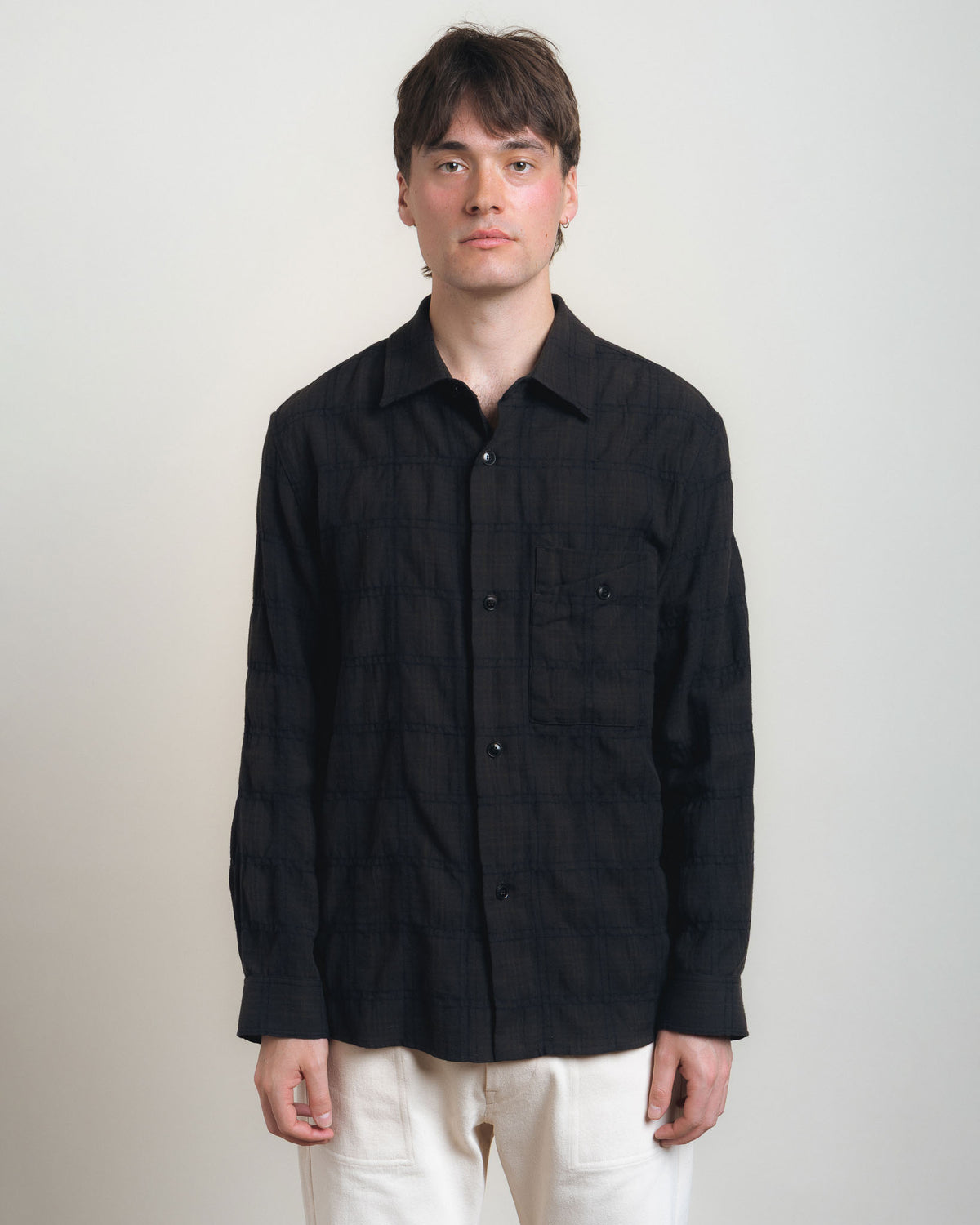 Fields Of Necessity Double Pocket Shirt - Black/Olive