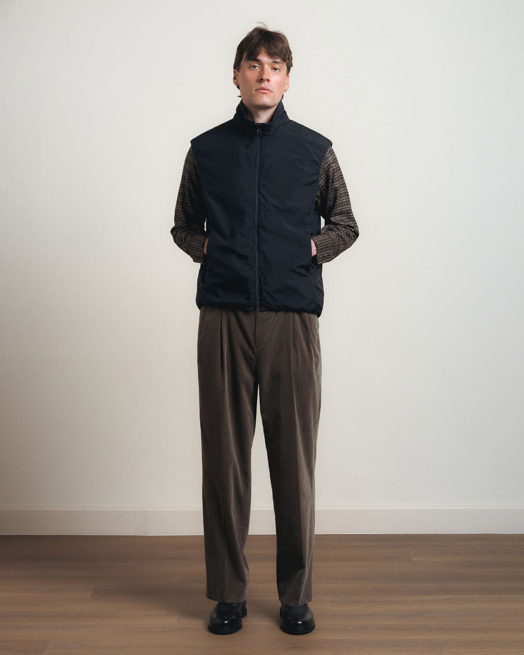 Kaptain Sunshine Shrink Nylon Puff Vest - Navy