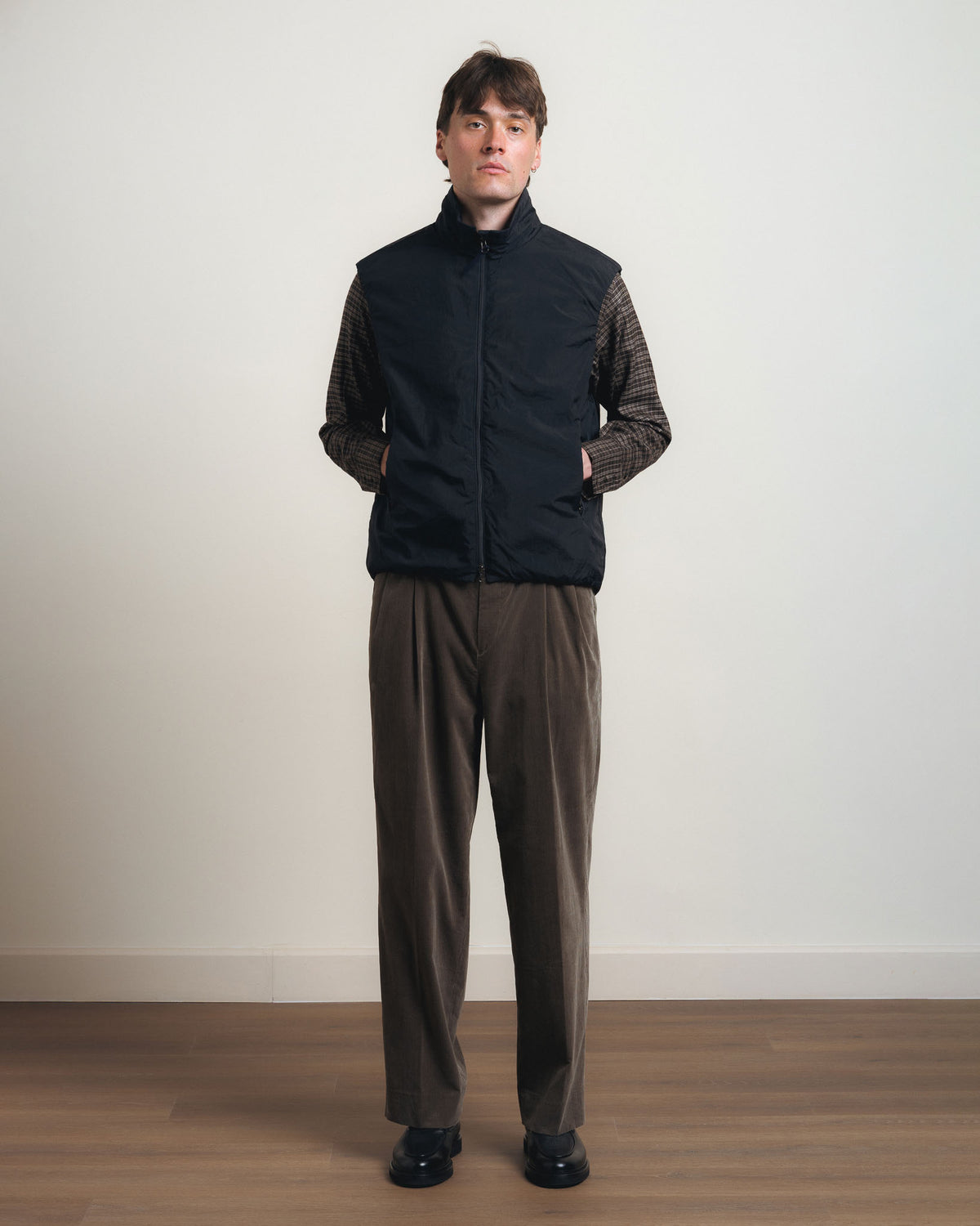 Kaptain Sunshine Shrink Nylon Puff Vest - Navy