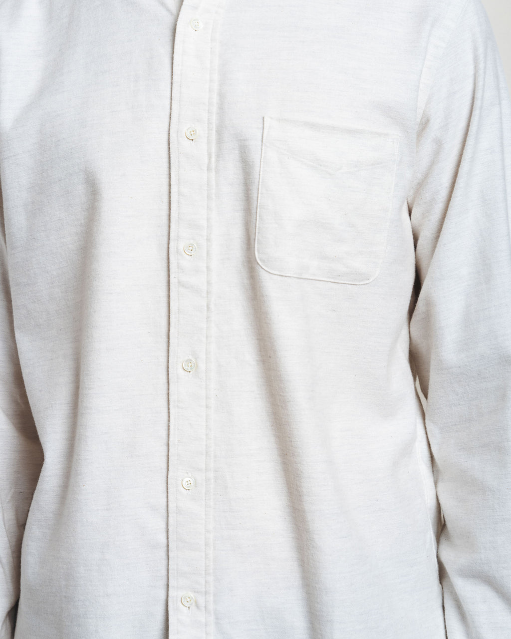 Beams Plus B.D. Solid Flannel - Off White
