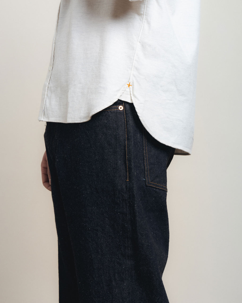 Beams Plus B.D. Solid Flannel - Off White