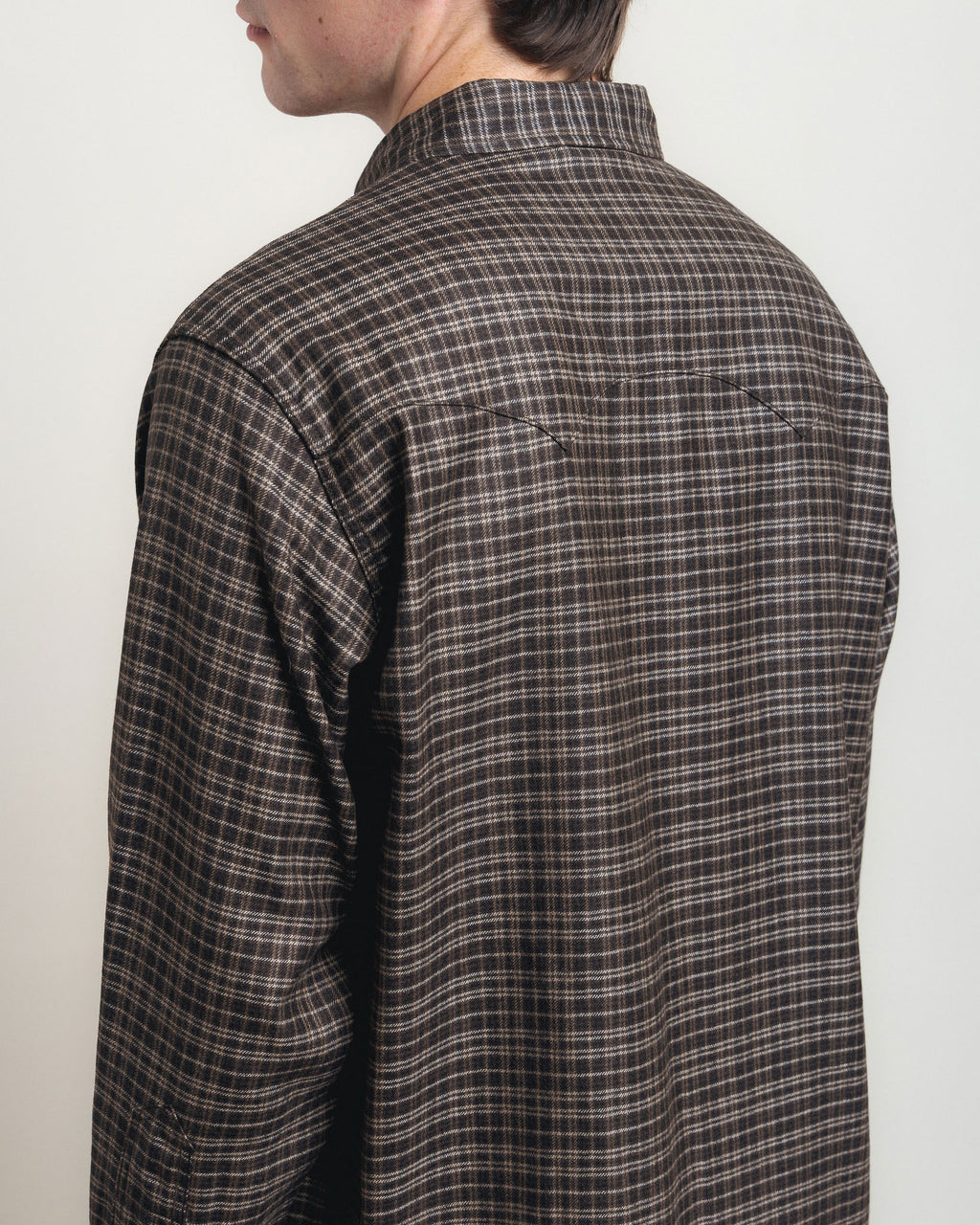 Kaptain Sunshine Wool Plaid Cowboy Shirt - Brown