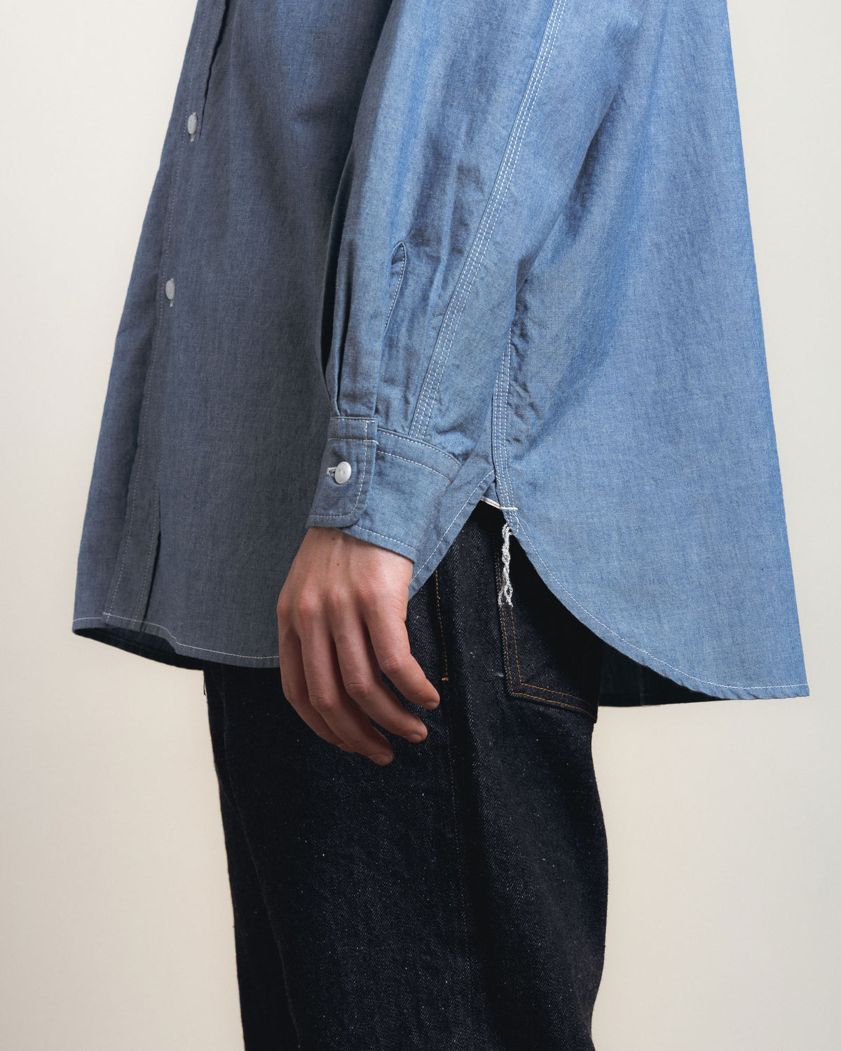 Beams Plus Work Shirt Chamray - Sax