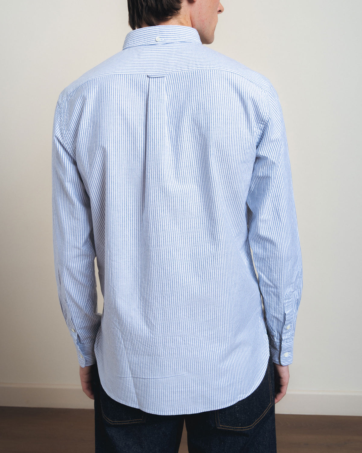 Beams Plus B.D. Oxford Candy Stripe - Blue