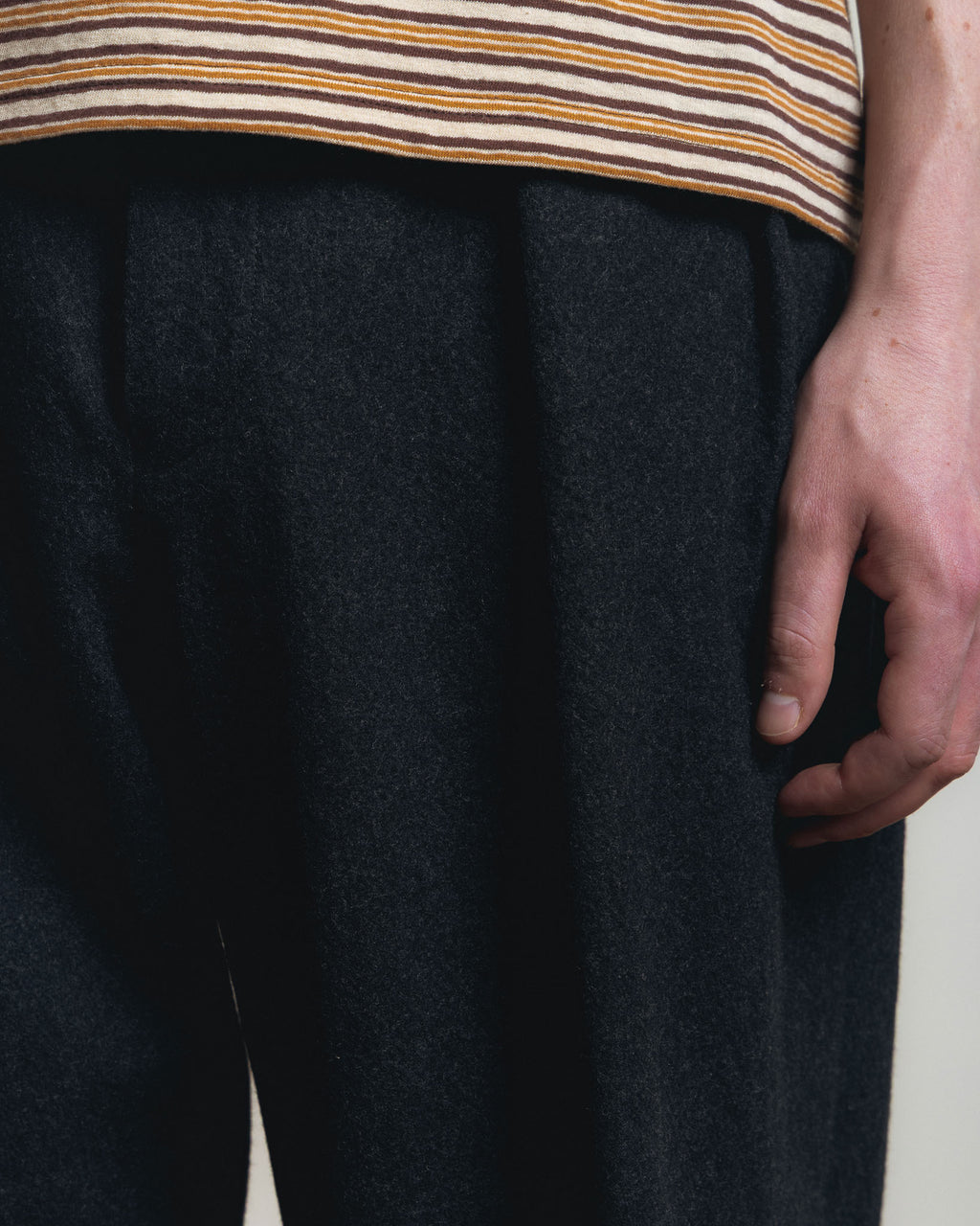 Kaptain Sunshine Wool Serge 2P Trousers - Charcoal
