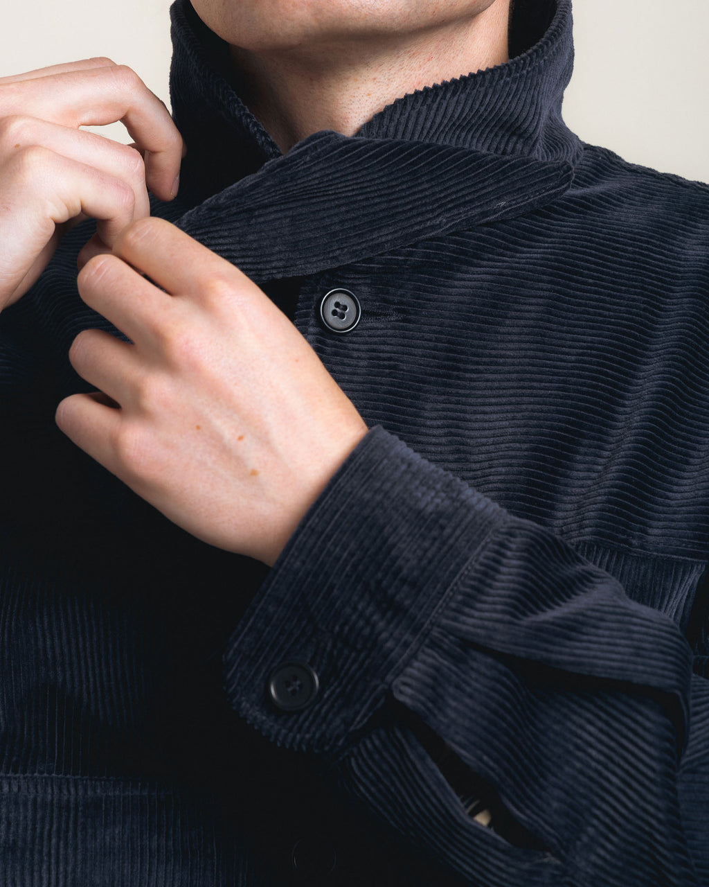 Cawley 8-Wale Corduroy Arden Jacket - Dark Navy