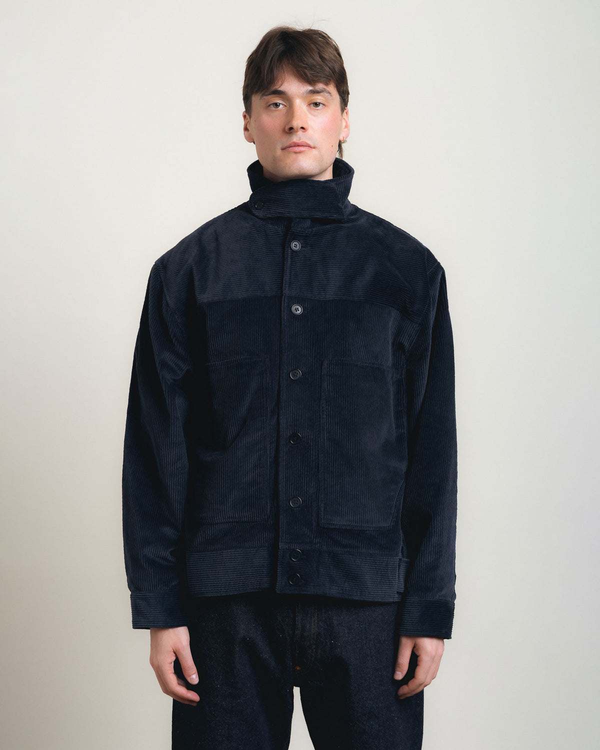 Cawley 8-Wale Corduroy Arden Jacket - Dark Navy