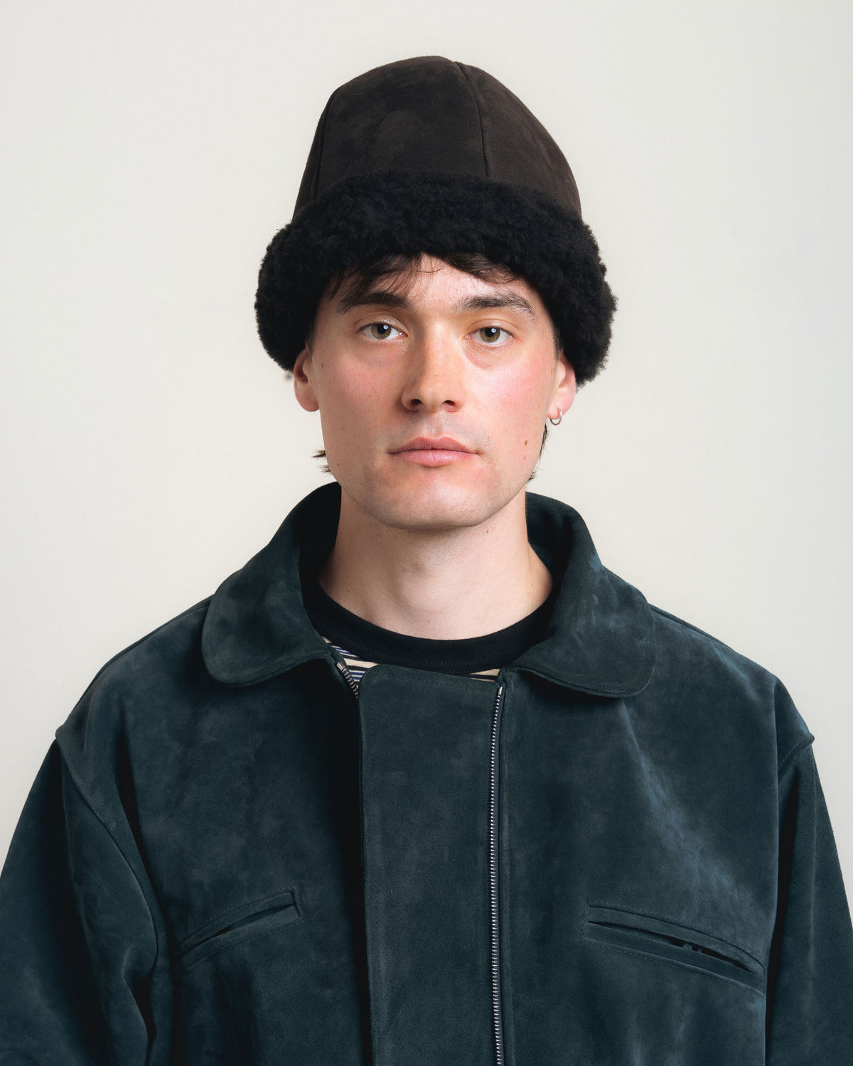 Cawley Francis Sheepskin Cap - Brown
