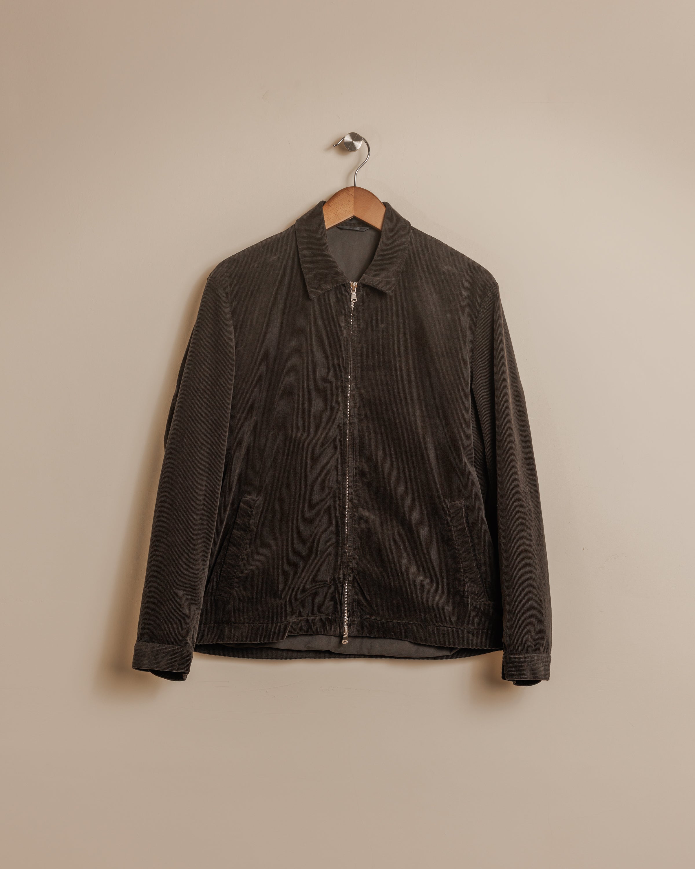 Cord Harrington Jacket - Dark Green