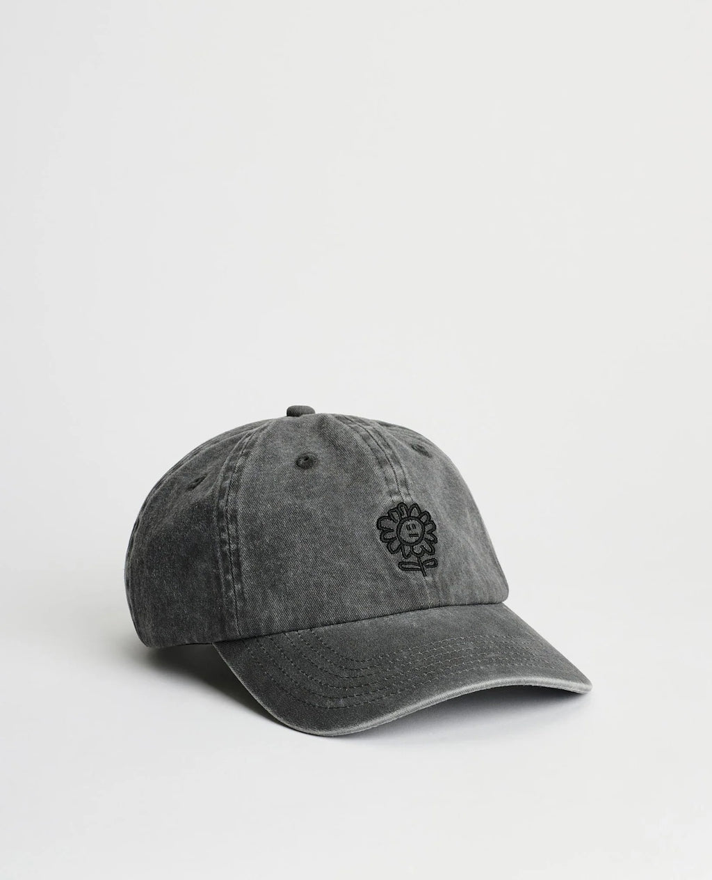 Sunflower Distressed Dad Cap - Faded Black