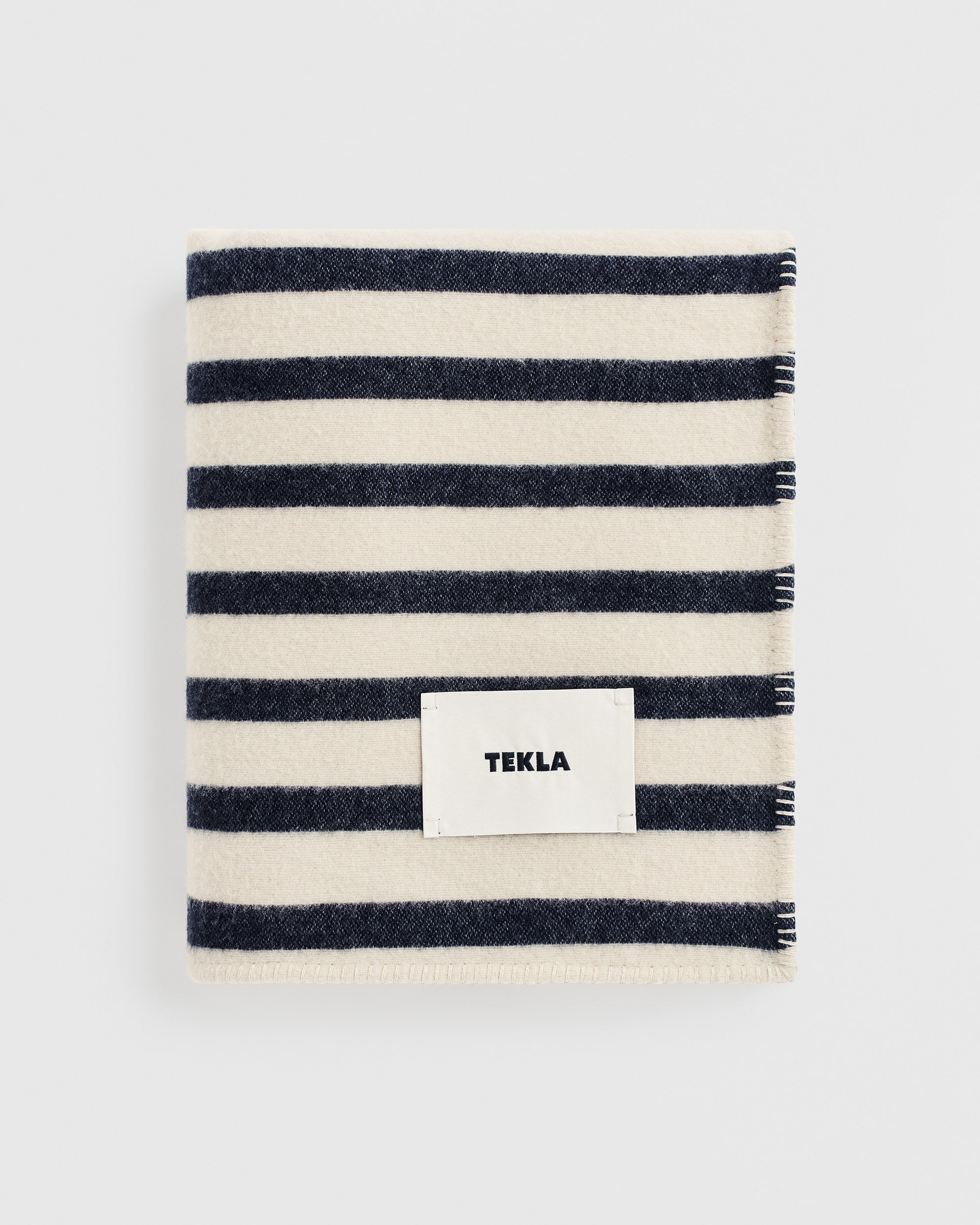 Tekla Lambswool Blanket - Magpie Stripes