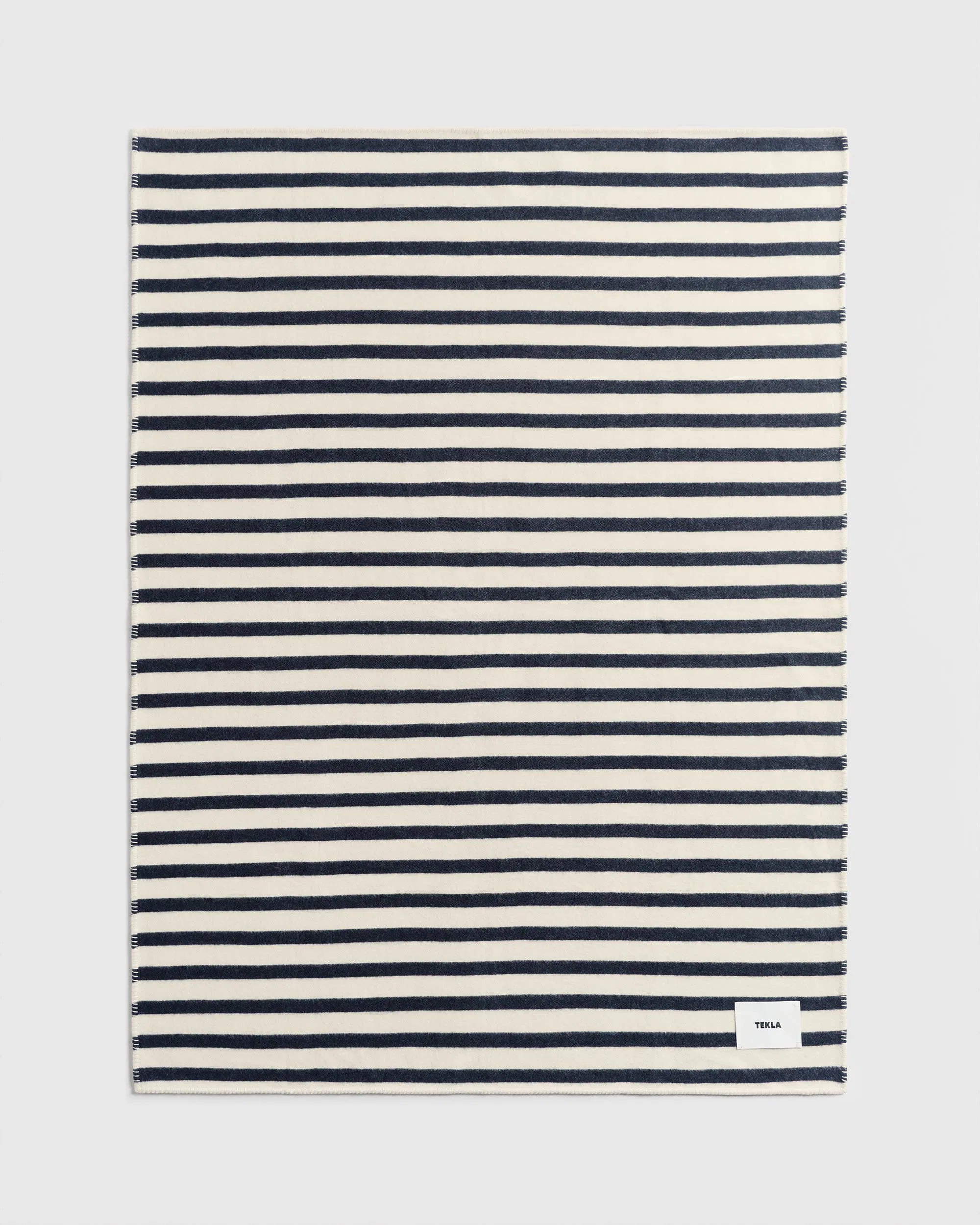 Tekla Lambswool Blanket - Magpie Stripes