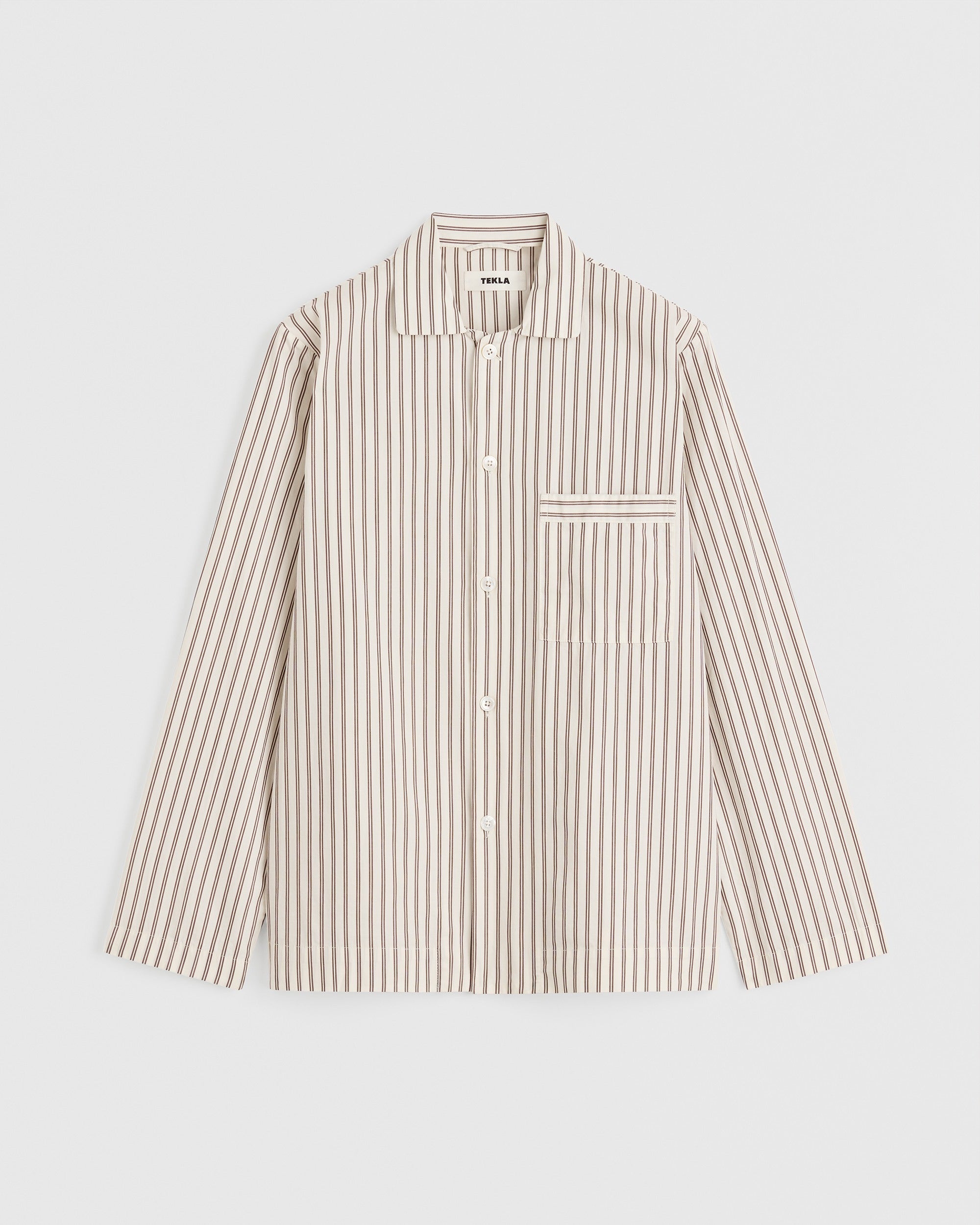 Tekla Long Sleeve Pyjama Shirt - Hopper Stripes