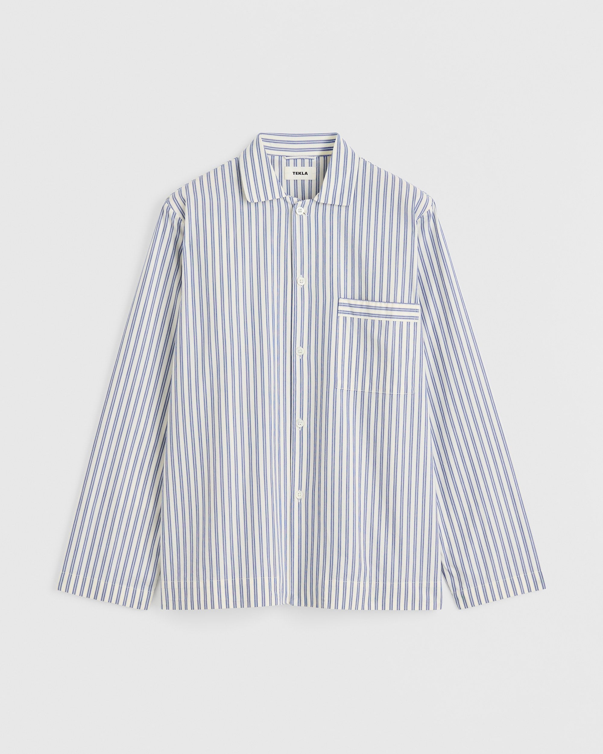 Tekla Long Sleeve Pyjama Shirt - Skagen Stripes