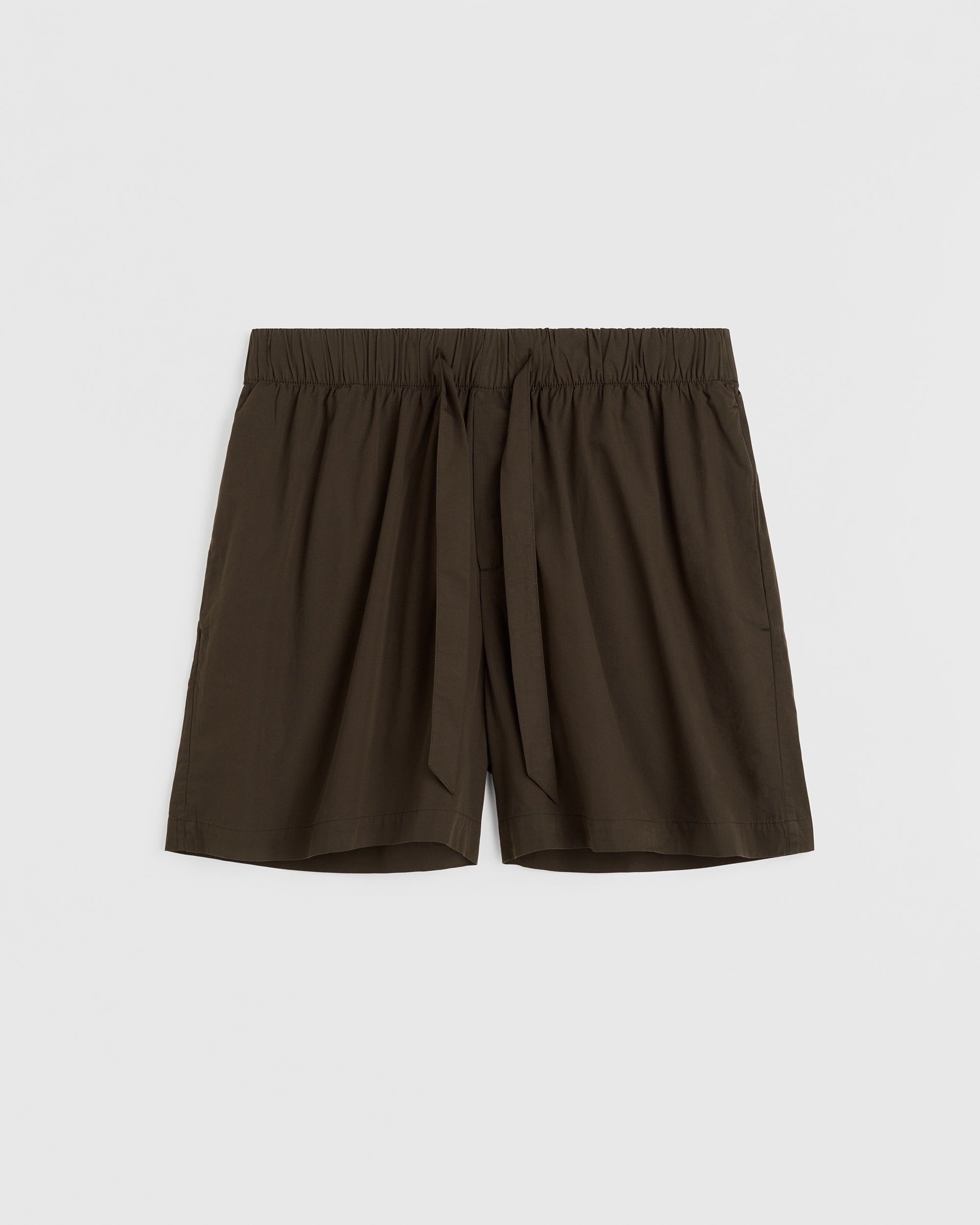 TEKLA Poplin Pyjama Shorts - Coffee