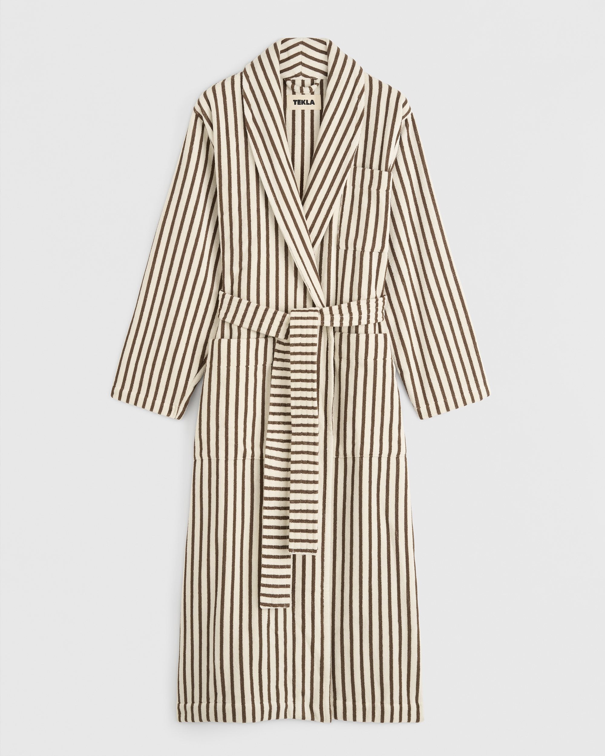 Tekla Classic Bathrobe - Kodiak Stripes