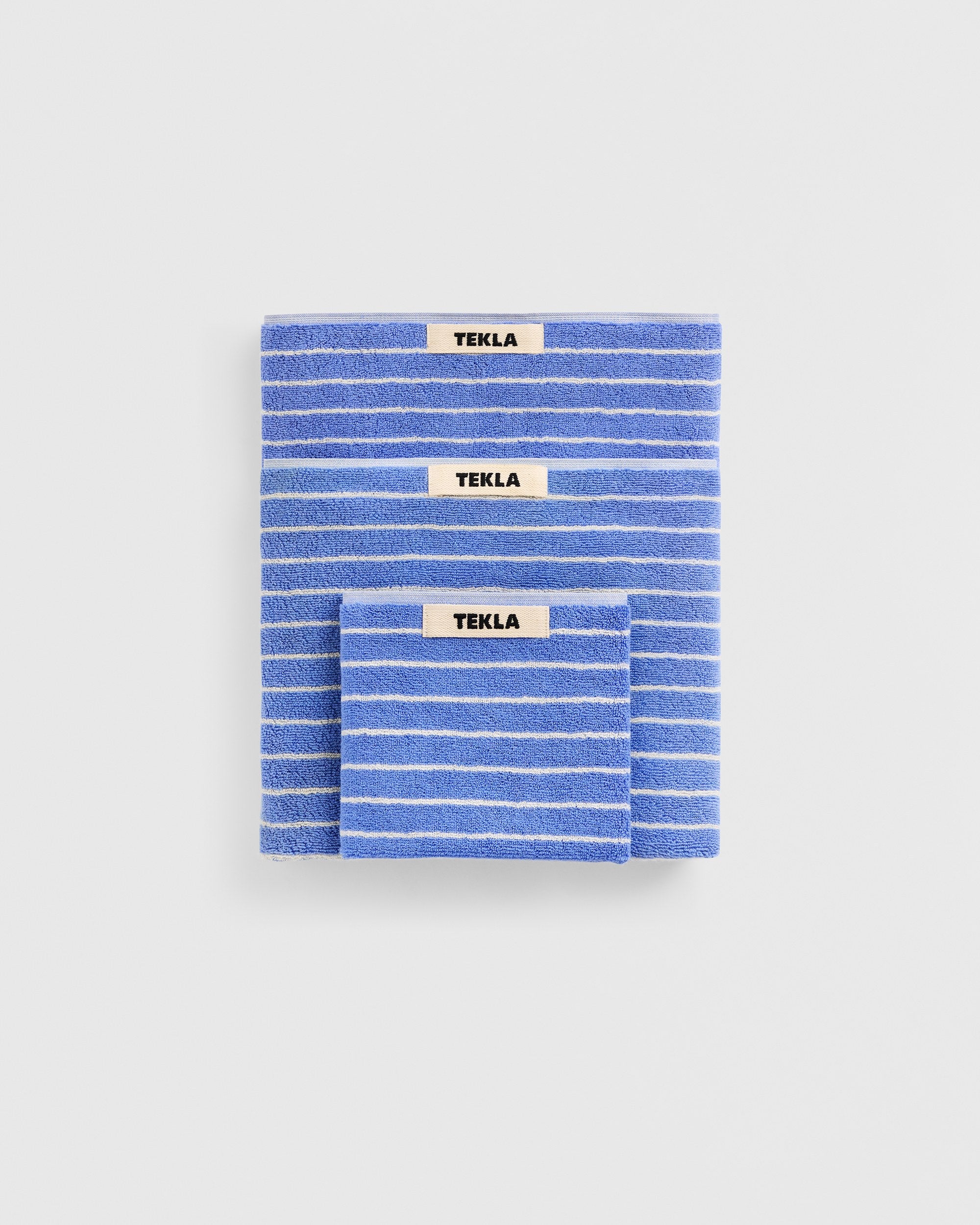 Tekla Towel - Clear Blue Stripes