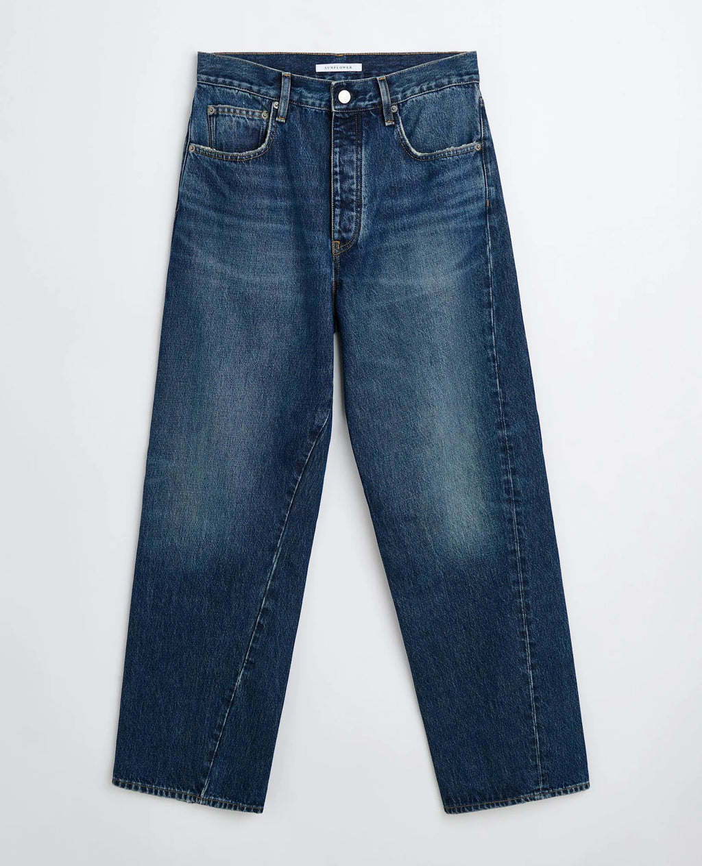 Sunflower Wide Twist Jeans - Dark Blue Worn